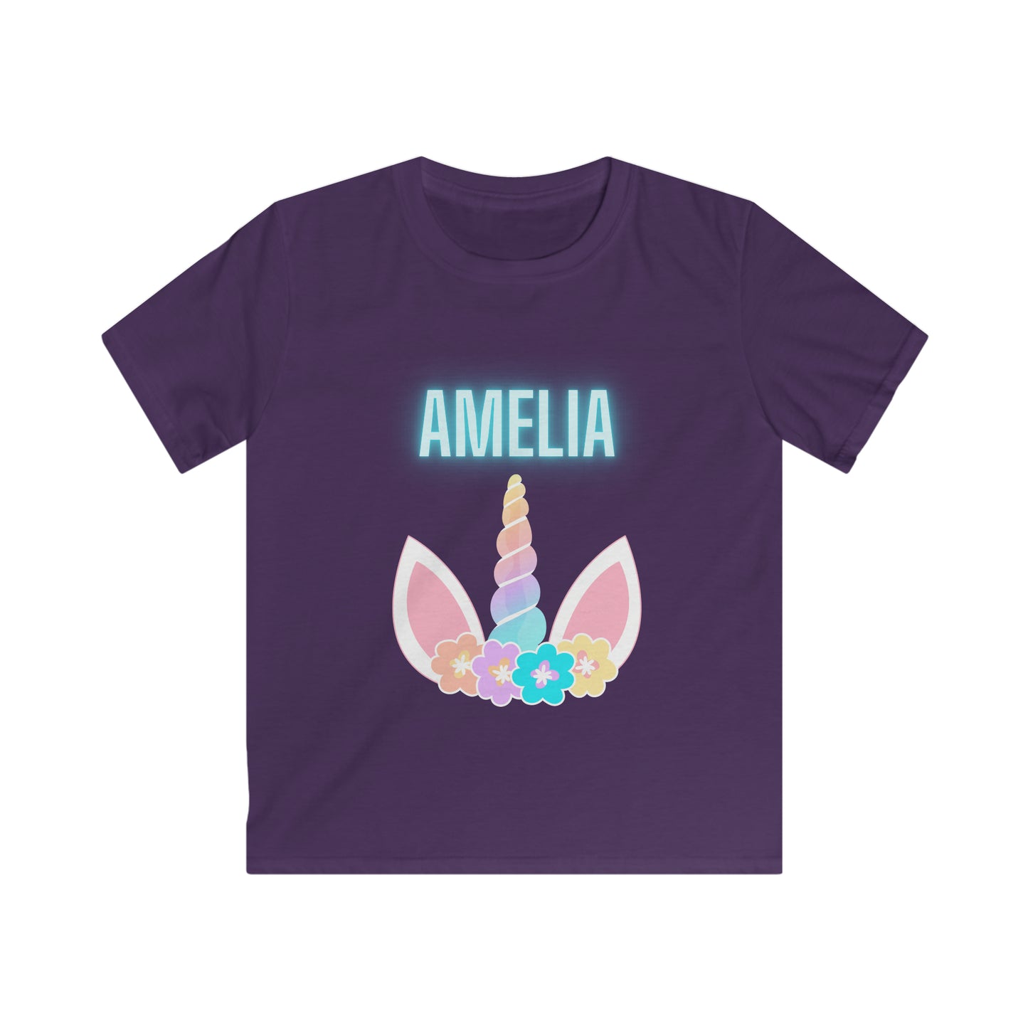 Children's Personalised Unicorn Horn T-Shirt (Multiple Colours Available)