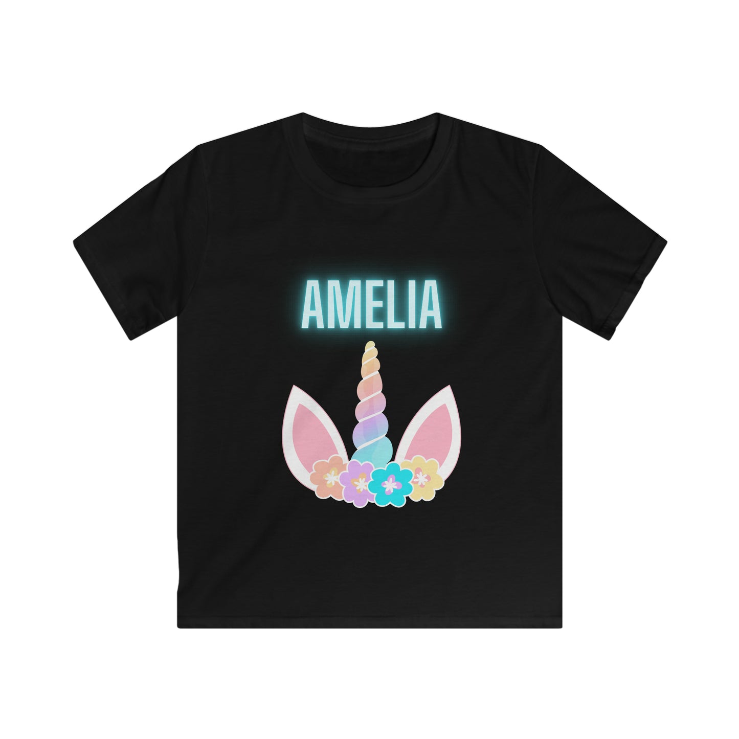 Children's Personalised Unicorn Horn T-Shirt (Multiple Colours Available)