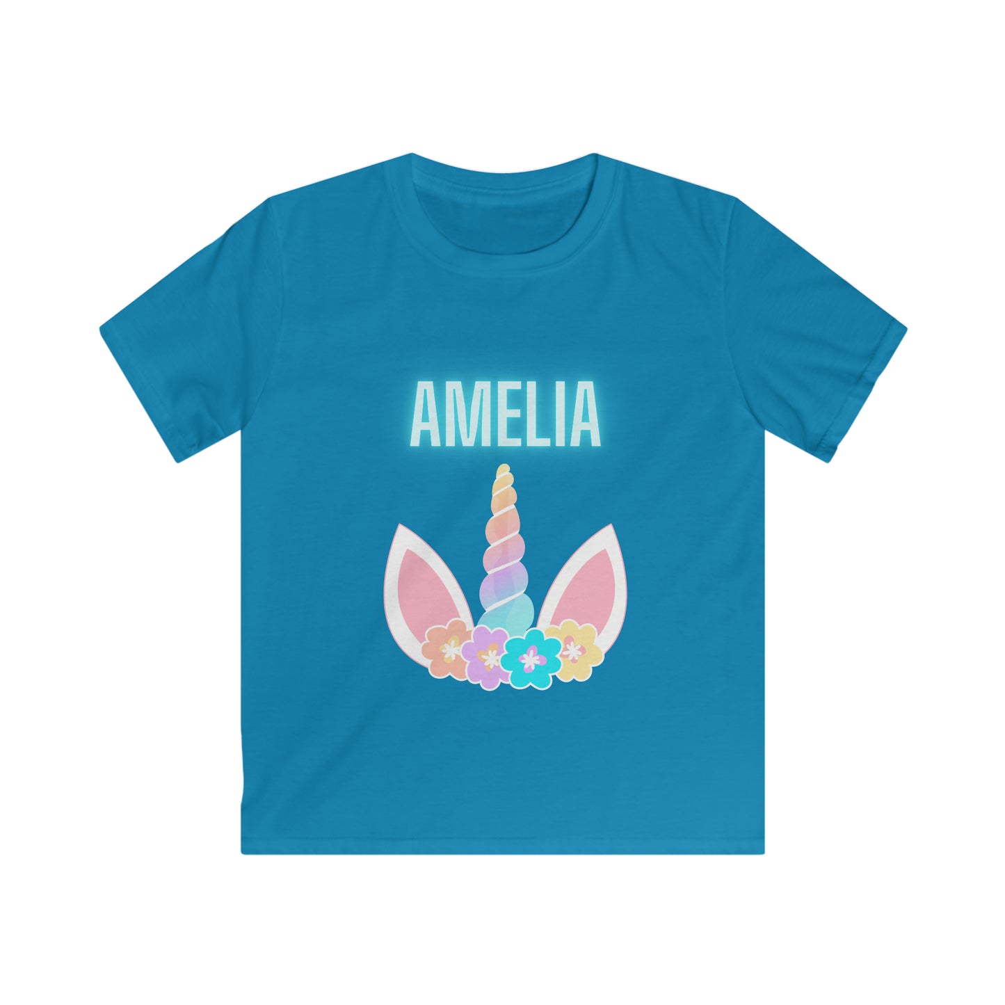 Children's Personalised Unicorn Horn T-Shirt (Multiple Colours Available)