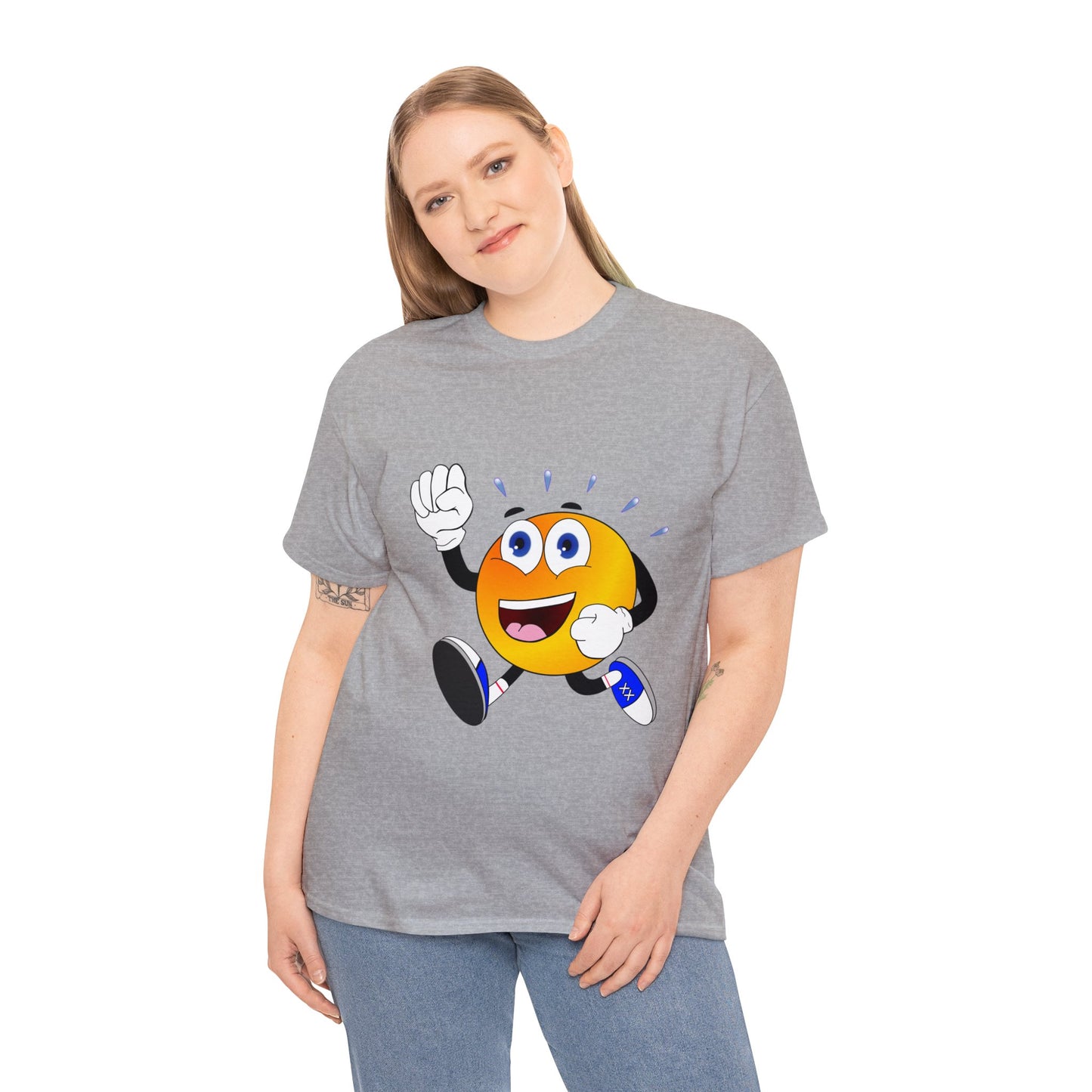 Unisex Retro Running Head Heavy Cotton Tee (Multiple Colours)