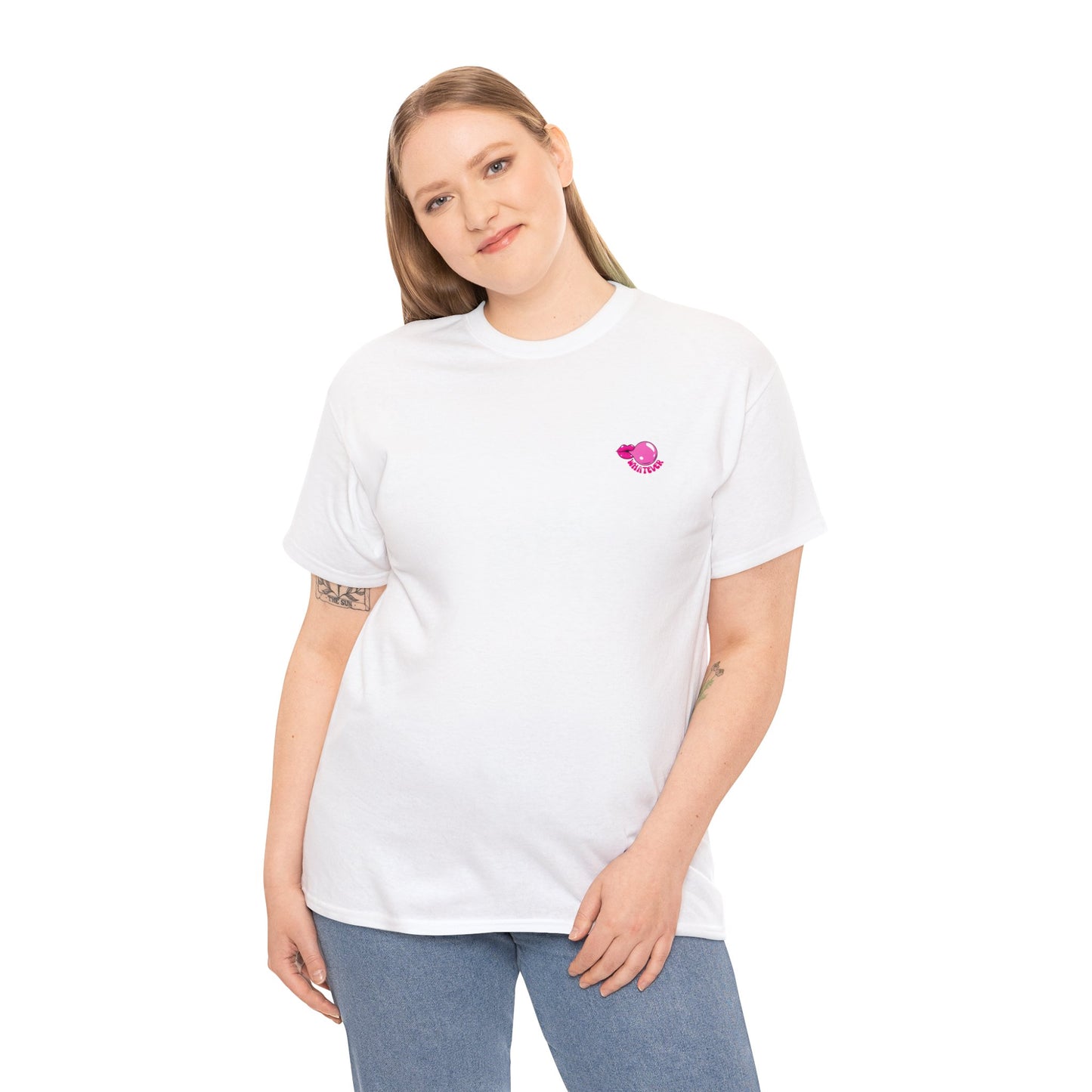 Unisex Whatever Lip Bubble Blowing T-shirt (Multiple Colours)