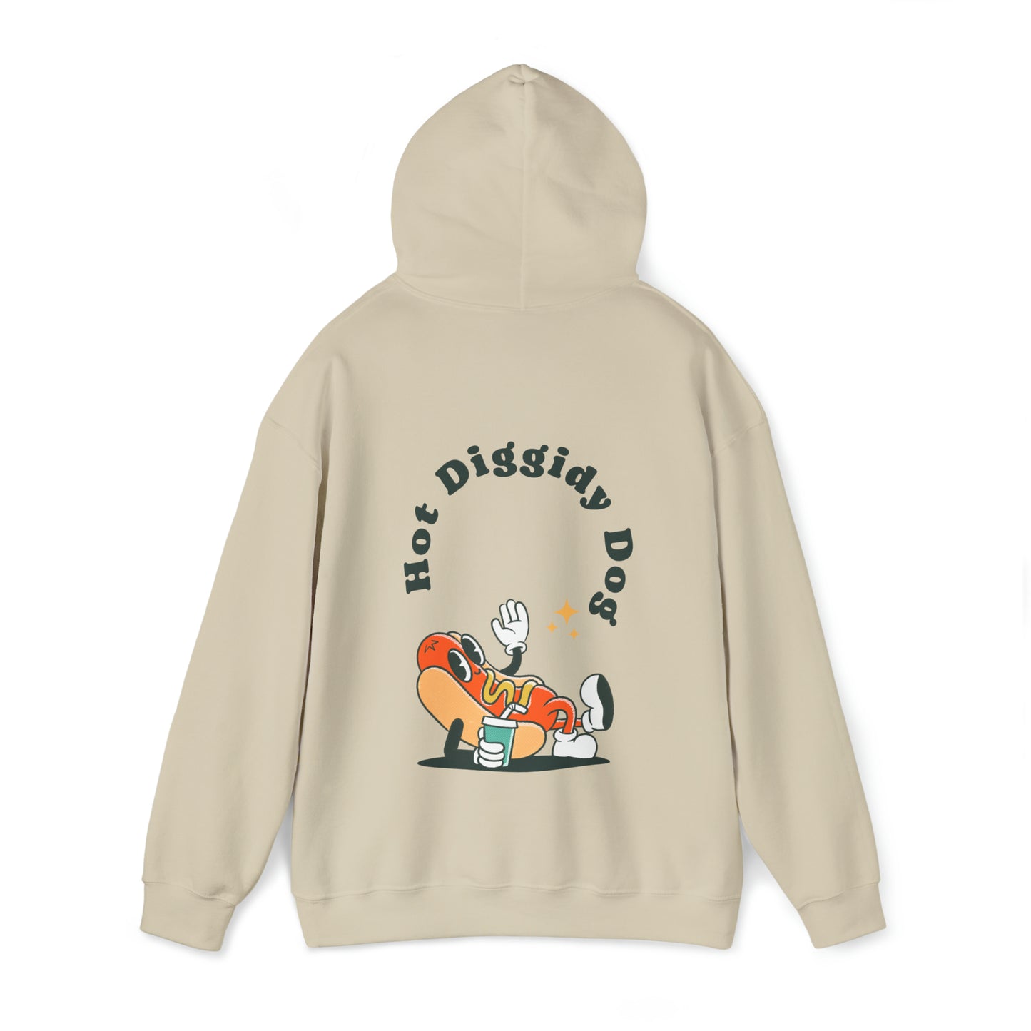 Unisex Retro Hot Diggidy Dog Heavy Blend™ Hooded Sweatshirt (Multiple Colours)