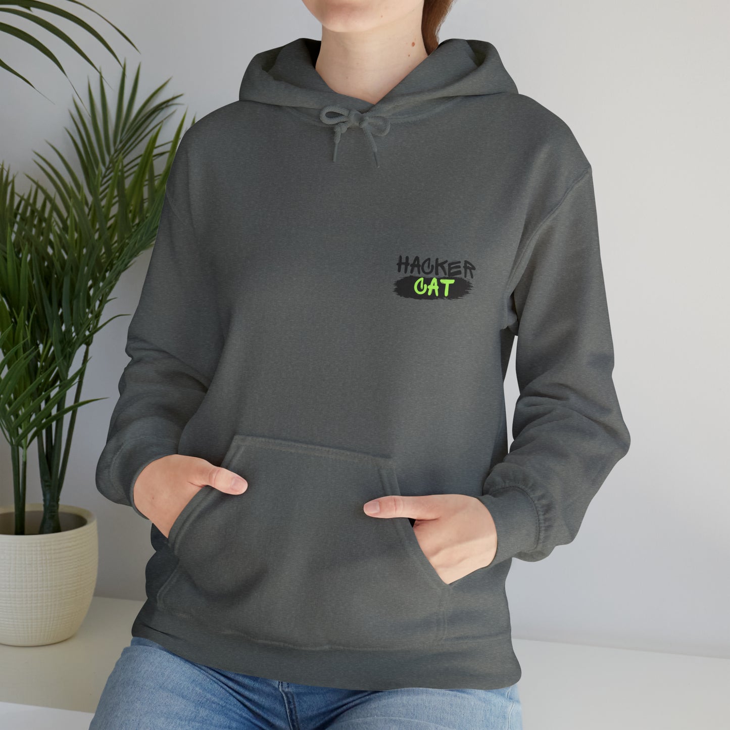 Unisex Hacker Cat Heavy Blend™ Hooded Sweatshirt (Multiple Colours)
