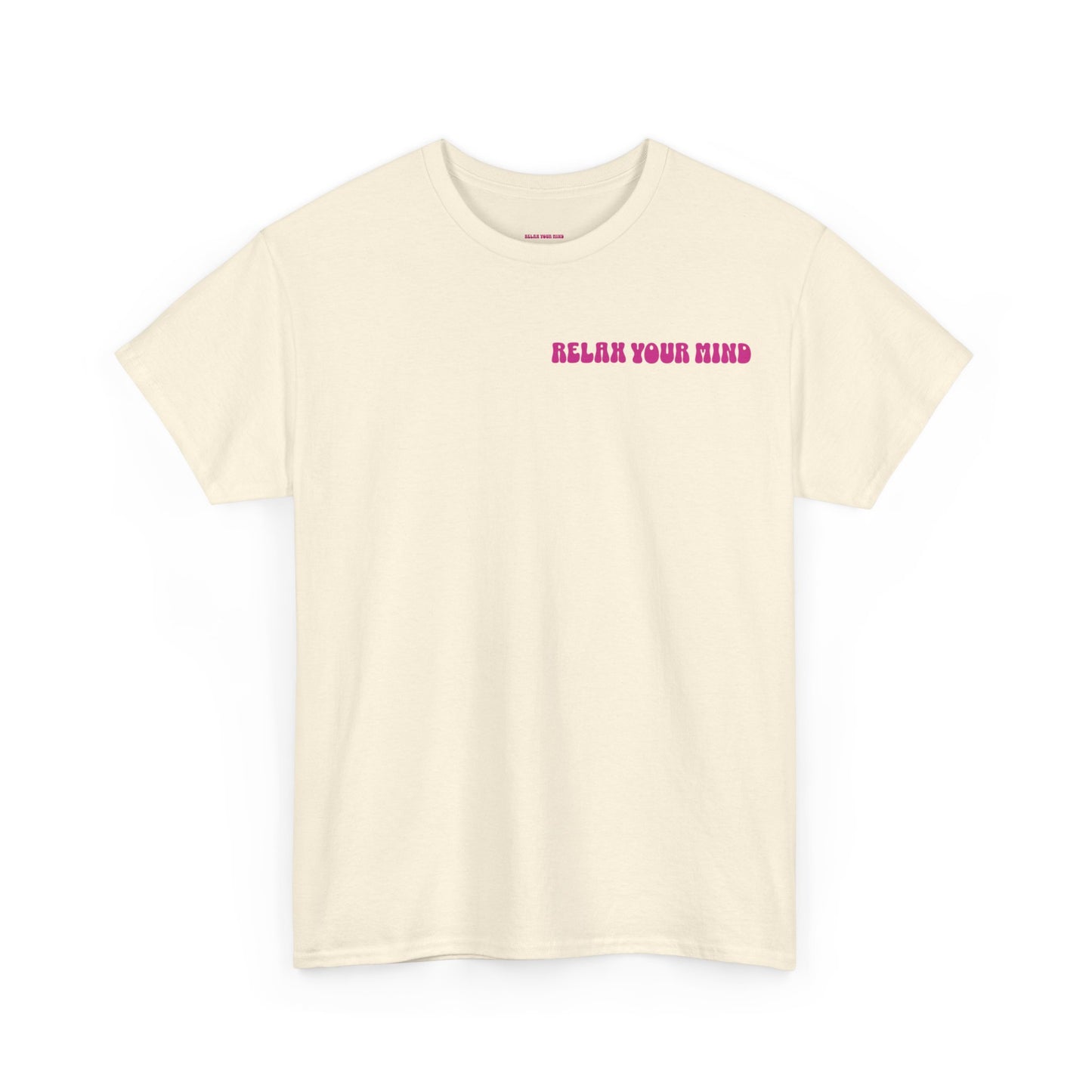 Relax Your Mind Mushroom Unisex Heavy Cotton T Shirt (Multiple Colours)