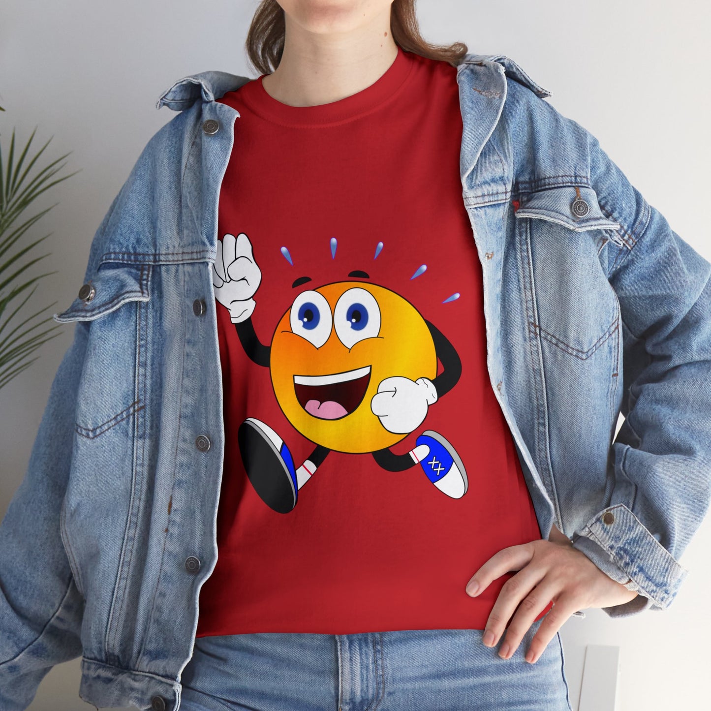 Unisex Retro Running Head Heavy Cotton Tee (Multiple Colours)