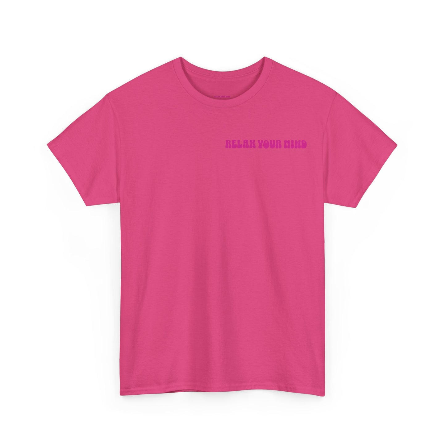 Relax Your Mind Mushroom Unisex Heavy Cotton T Shirt (Multiple Colours)