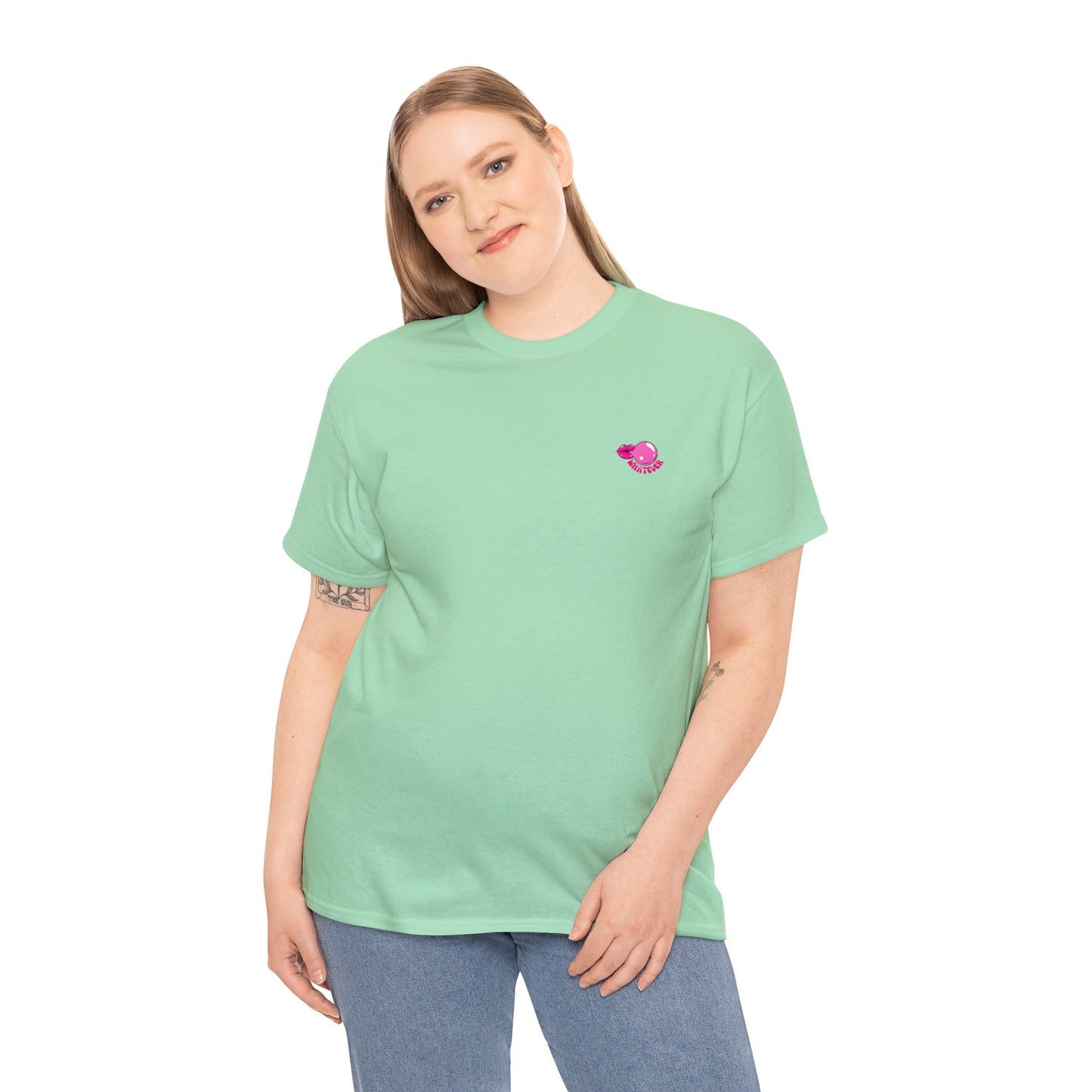 Unisex Whatever Lip Bubble Blowing T-shirt (Multiple Colours)