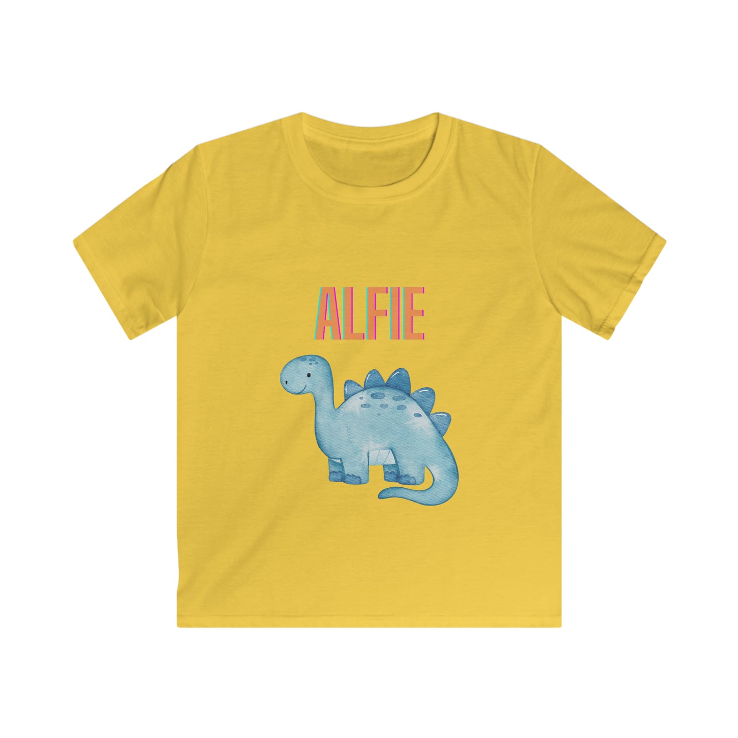 Children's Personalised Dinosaur T-Shirt (Multiple Colours)