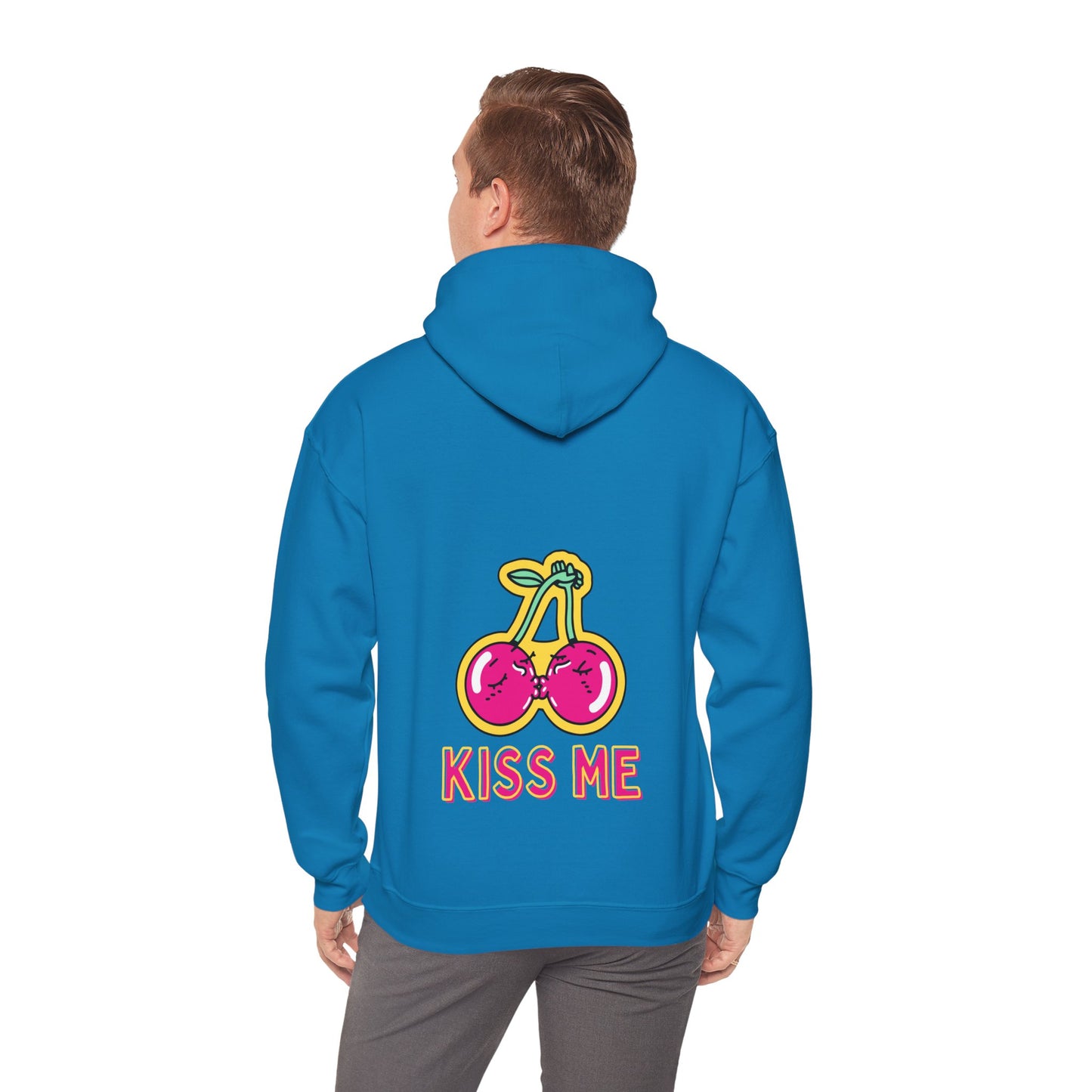 Unisex Kissing Cherries Kiss Me Heavy Blend⢠Hooded Sweatshirt (Multiple Colours)