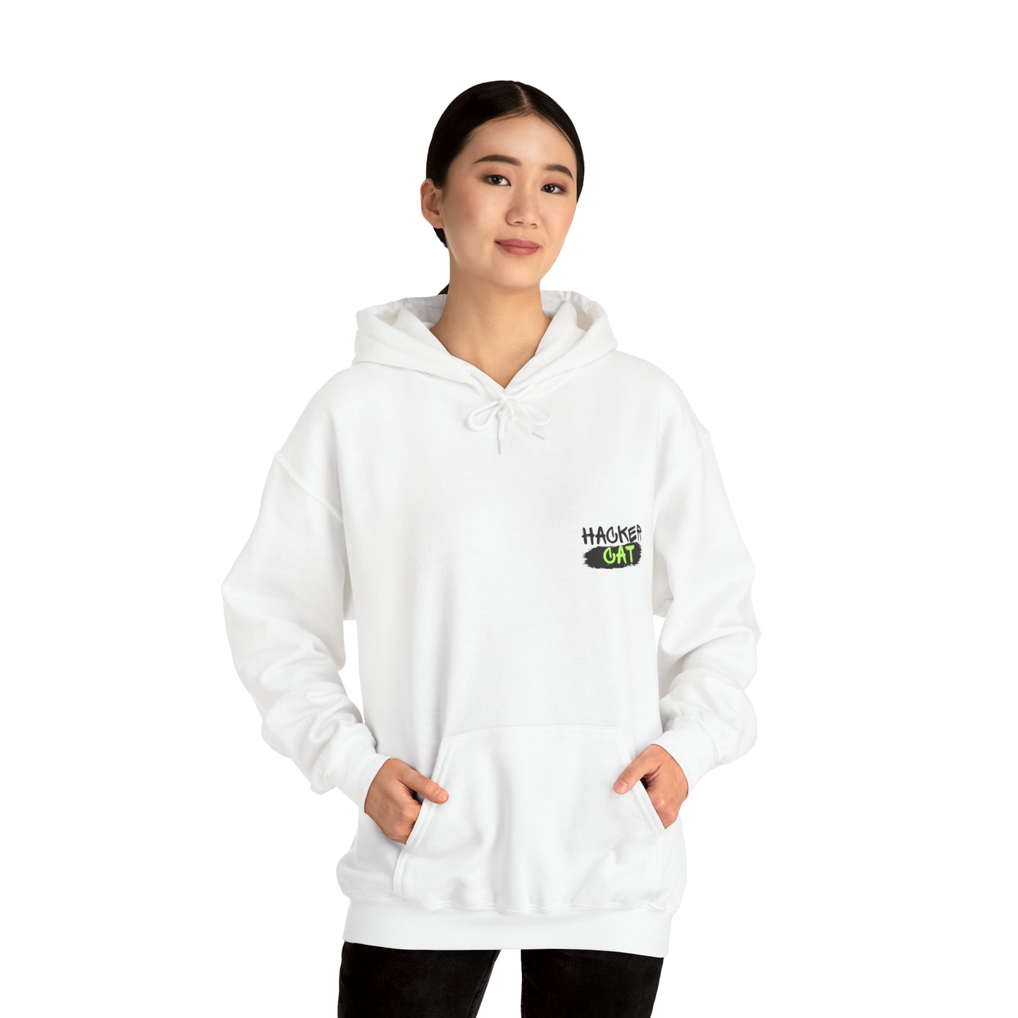 Unisex Hacker Cat Heavy Blend™ Hooded Sweatshirt (Multiple Colours)