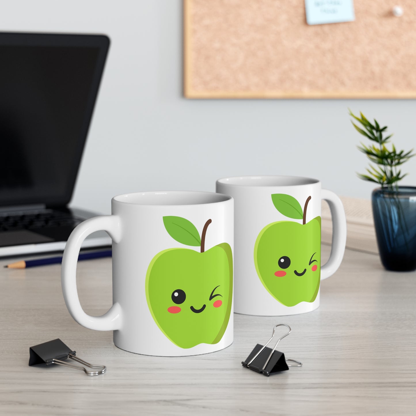 Winking Apple Coffee or Tea Mug