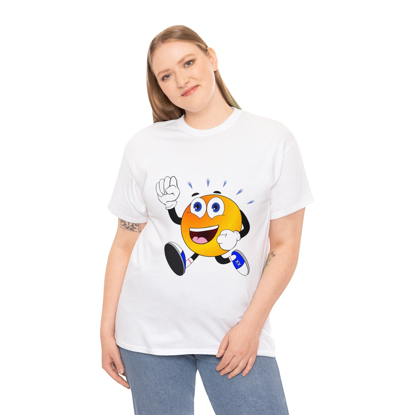 Unisex Retro Running Head Heavy Cotton Tee (Multiple Colours)