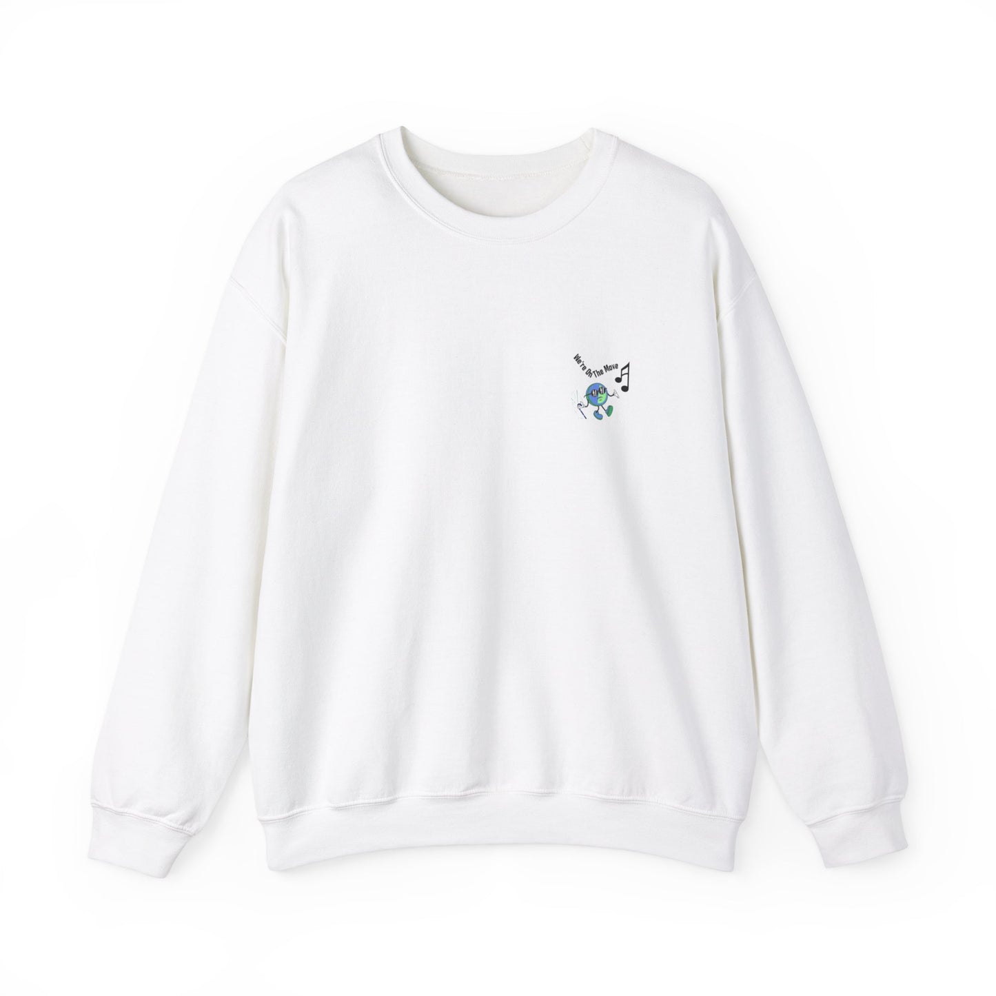 We're On The Move White Unisex Heavy Blend™ Crewneck Sweatshirt