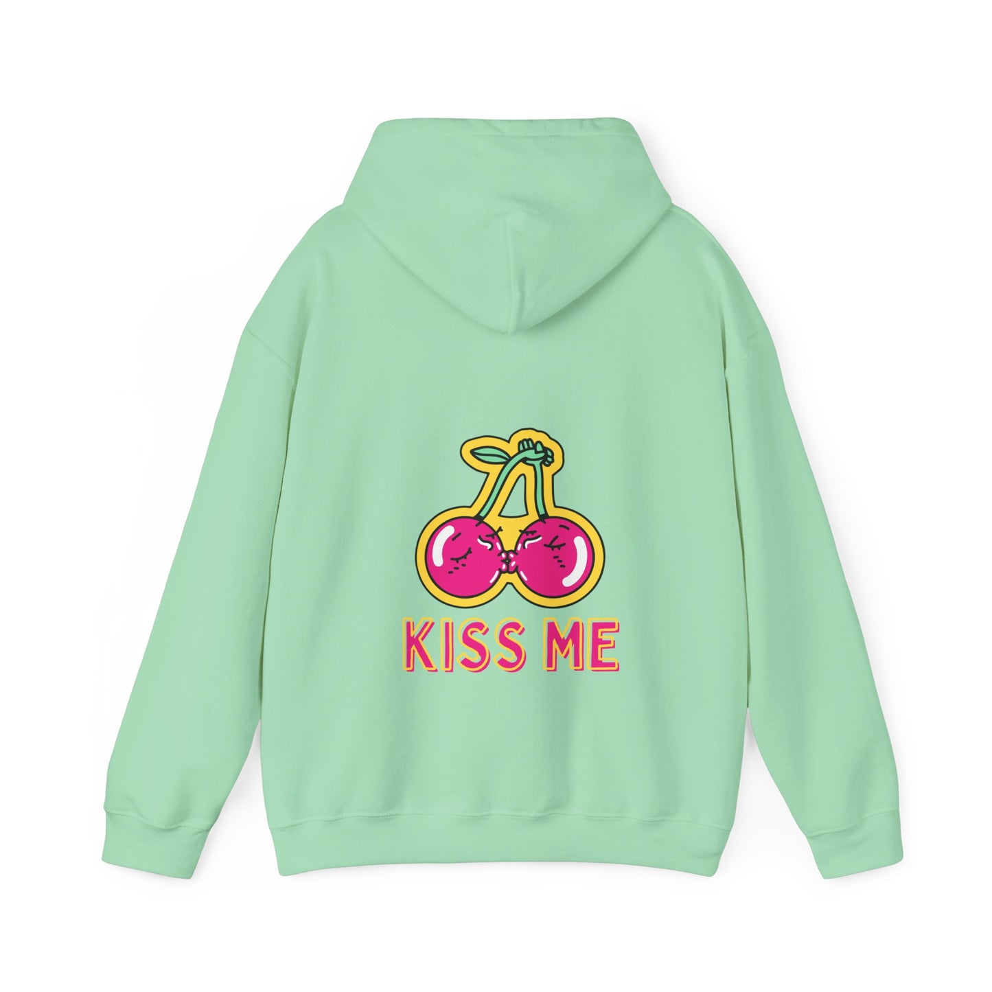 Unisex Kissing Cherries Kiss Me Heavy Blend⢠Hooded Sweatshirt (Multiple Colours)