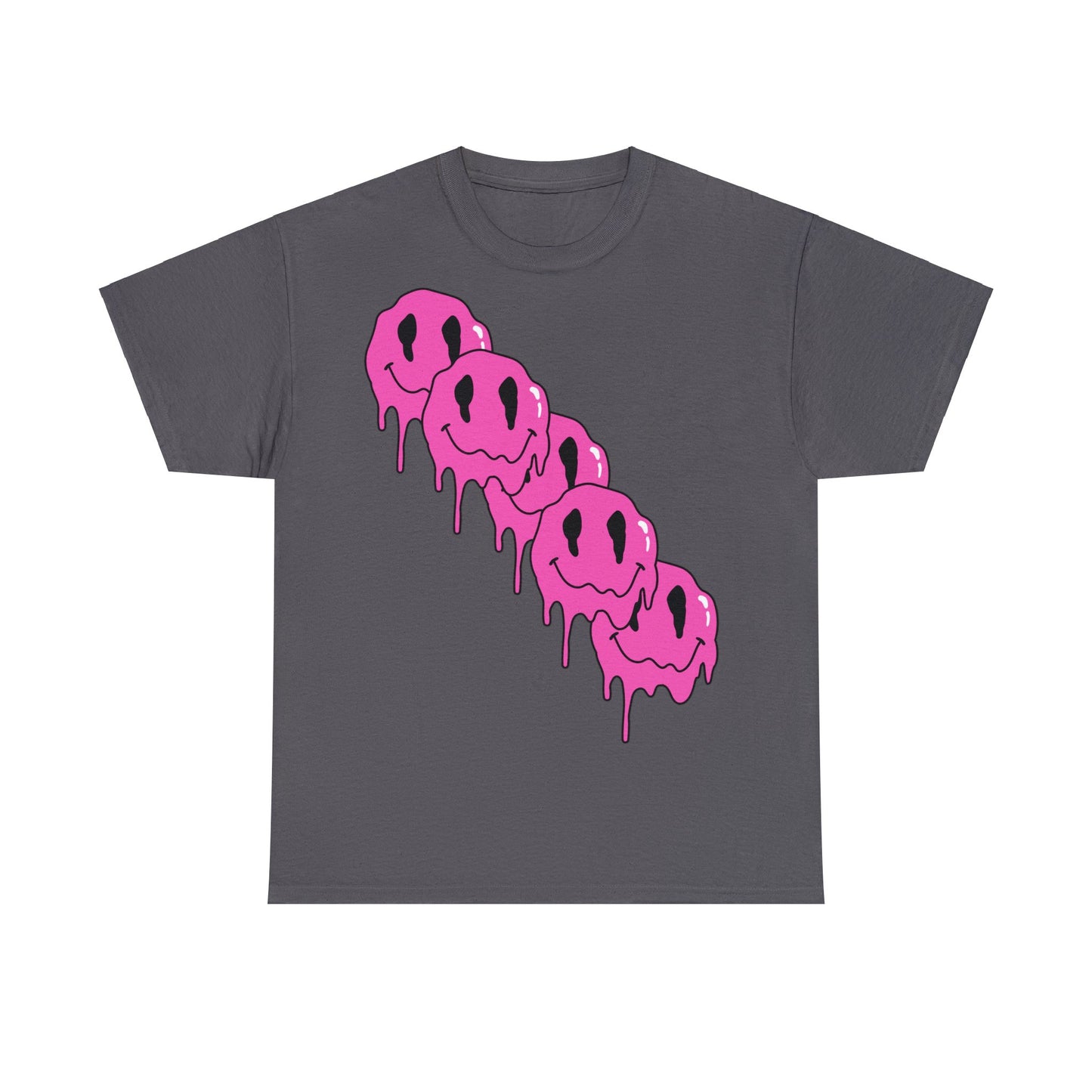 Unisex T-Shirt with Melting Smiley Face (Multiple Colours)