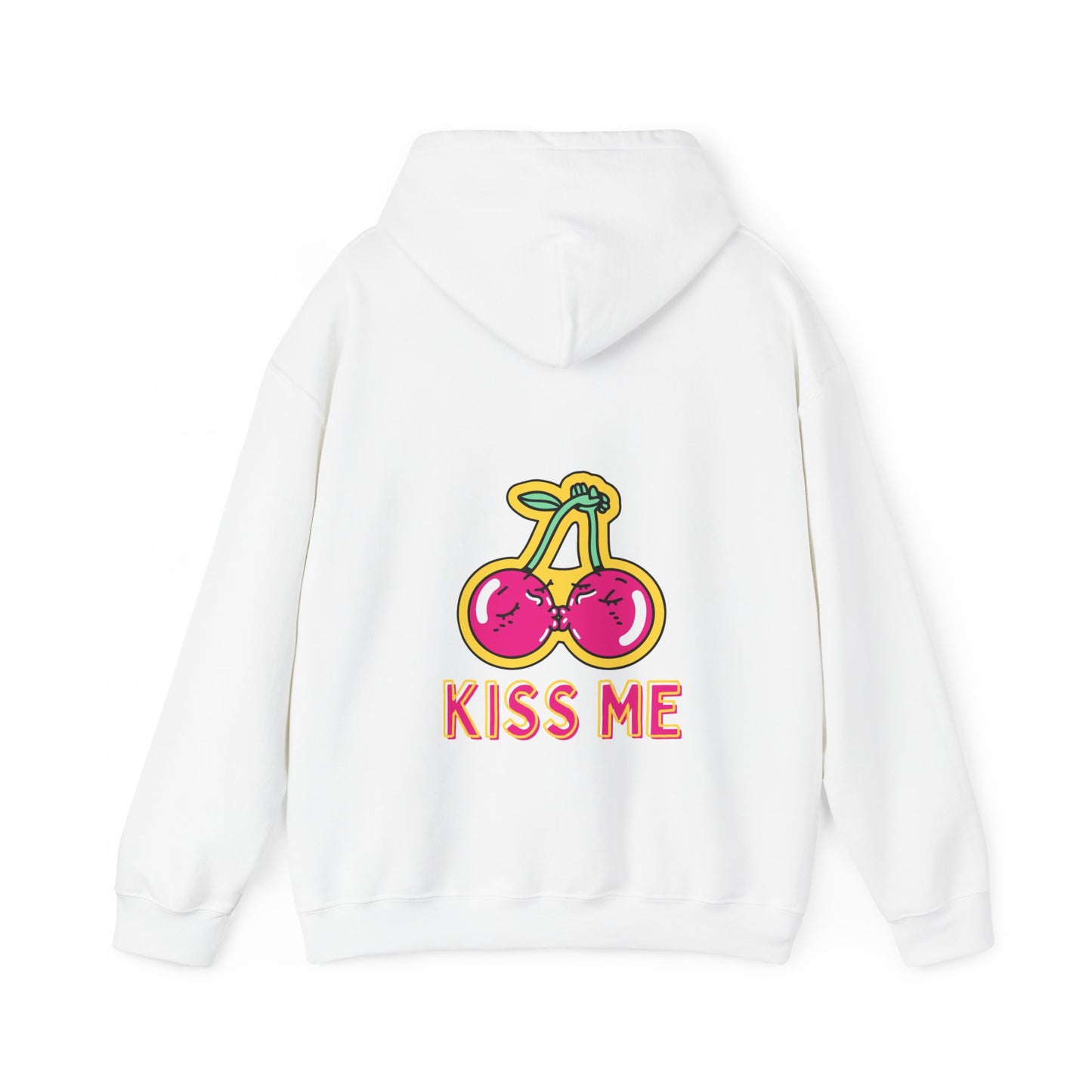 Unisex Kissing Cherries Kiss Me Heavy Blend⢠Hooded Sweatshirt (Multiple Colours)