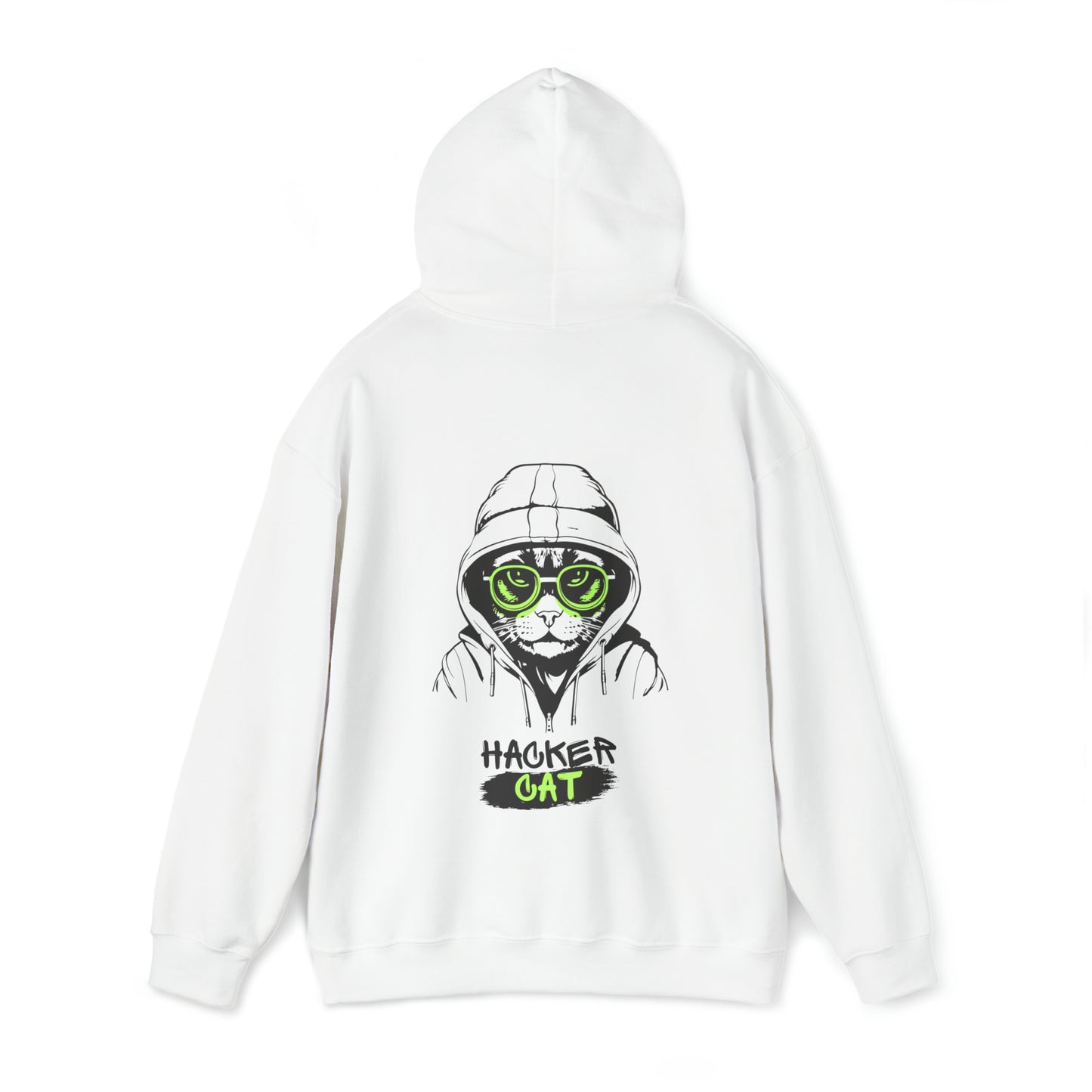 Unisex Hacker Cat Heavy Blend™ Hooded Sweatshirt (Multiple Colours)