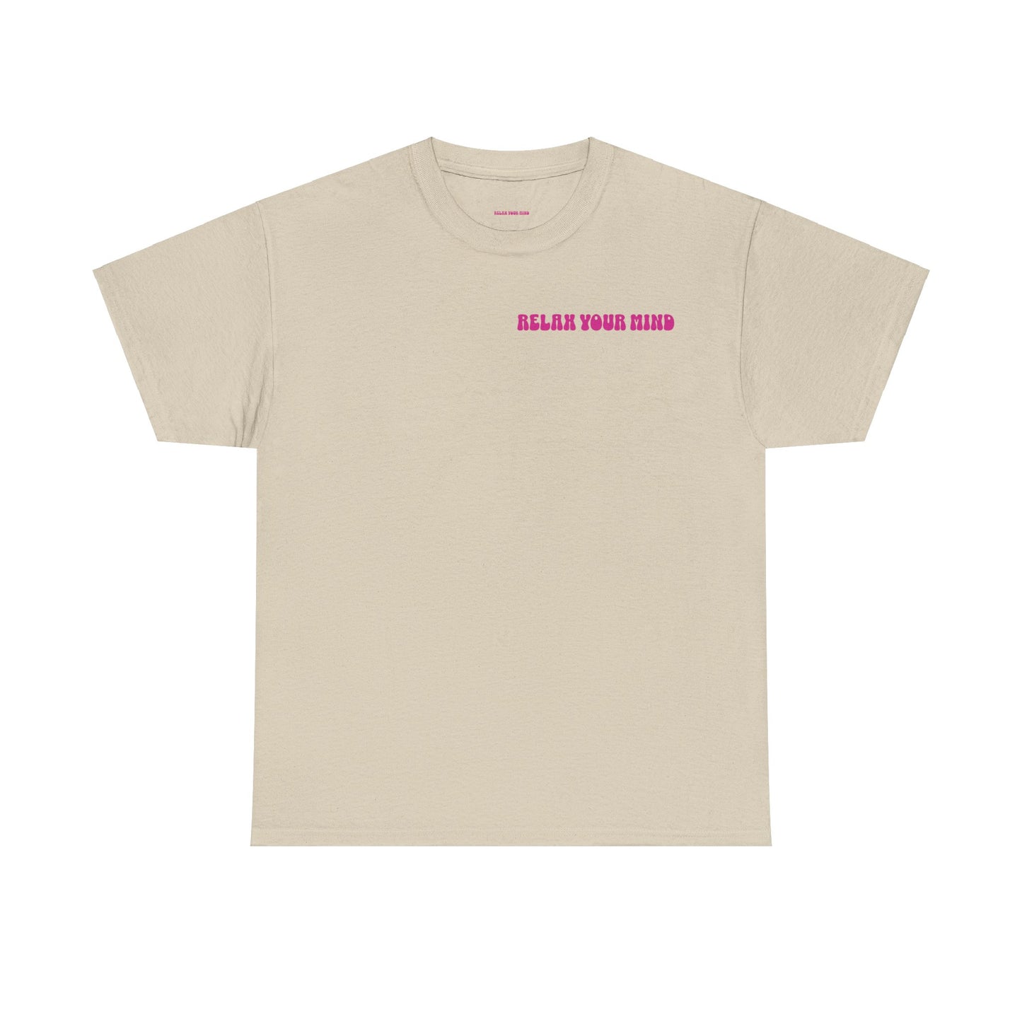 Relax Your Mind Mushroom Unisex Heavy Cotton T Shirt (Multiple Colours)