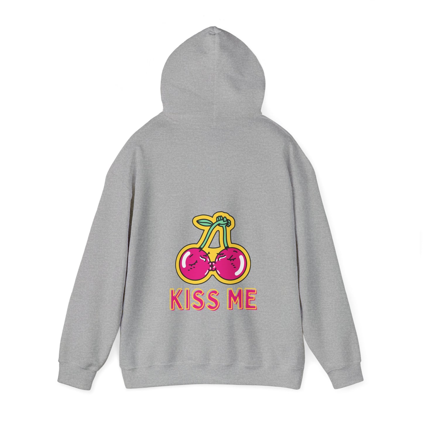 Unisex Kissing Cherries Kiss Me Heavy Blend⢠Hooded Sweatshirt (Multiple Colours)