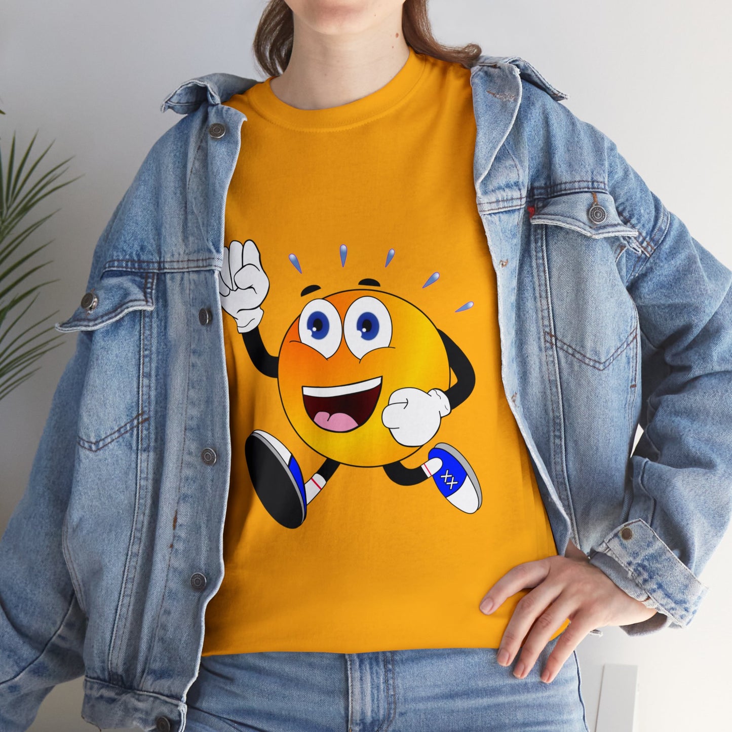 Unisex Retro Running Head Heavy Cotton Tee (Multiple Colours)