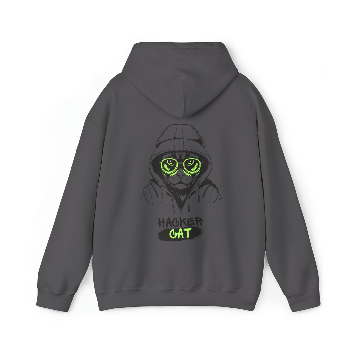 Unisex Hacker Cat Heavy Blend™ Hooded Sweatshirt (Multiple Colours)