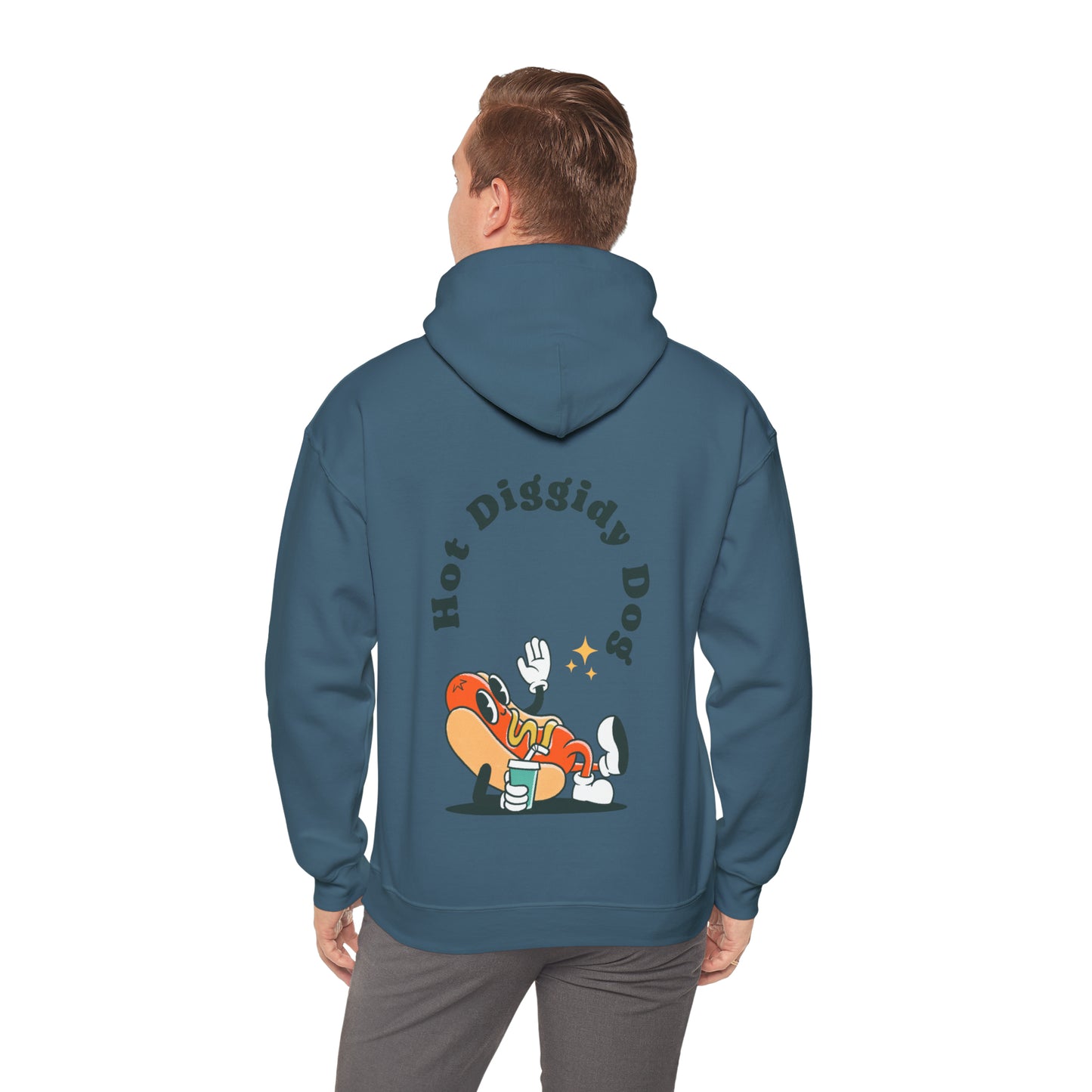 Unisex Retro Hot Diggidy Dog Heavy Blend™ Hooded Sweatshirt (Multiple Colours)
