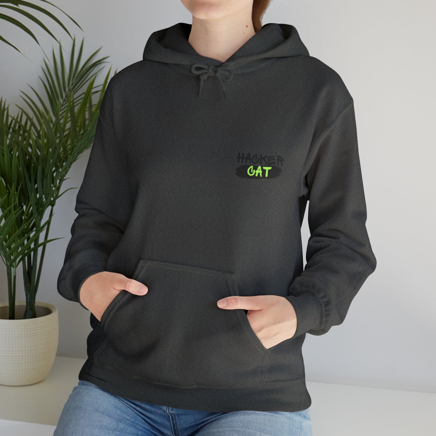 Unisex Hacker Cat Heavy Blend™ Hooded Sweatshirt (Multiple Colours)