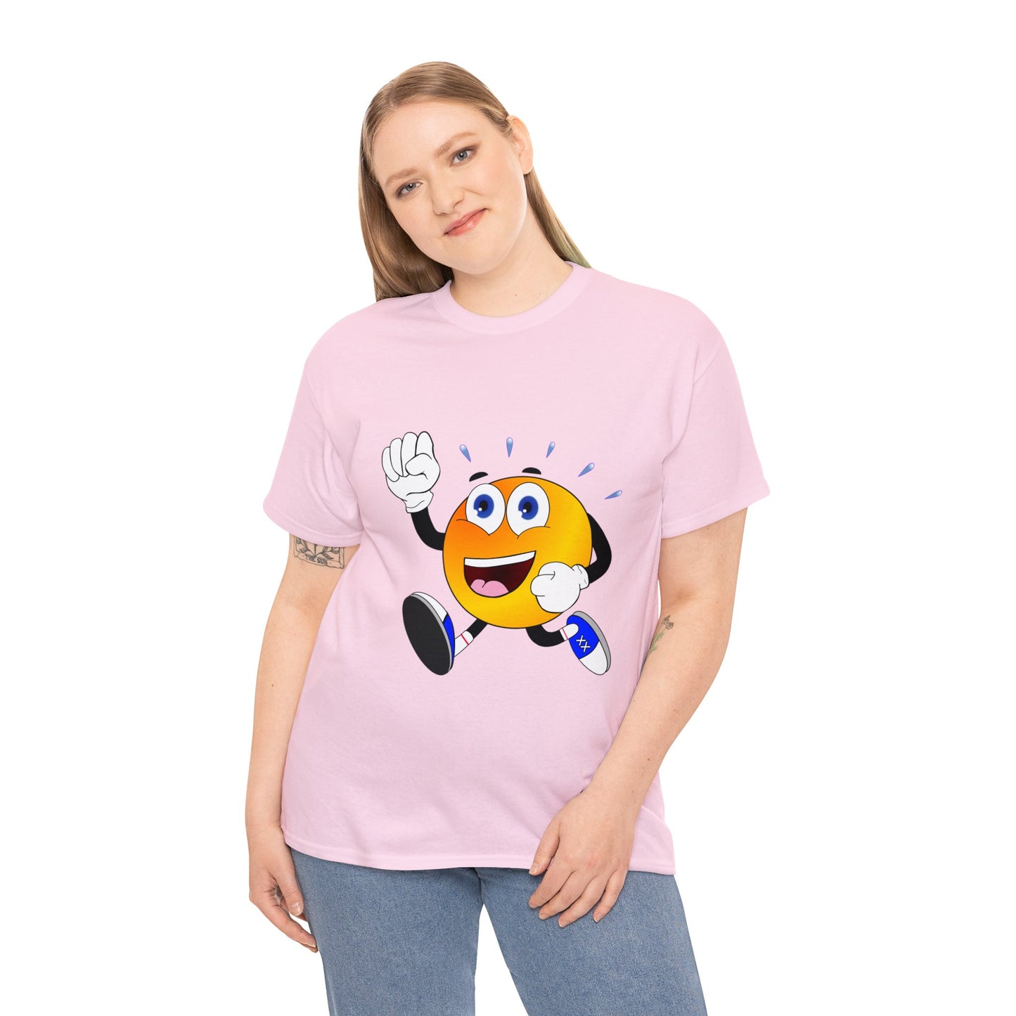 Unisex Retro Running Head Heavy Cotton Tee (Multiple Colours)