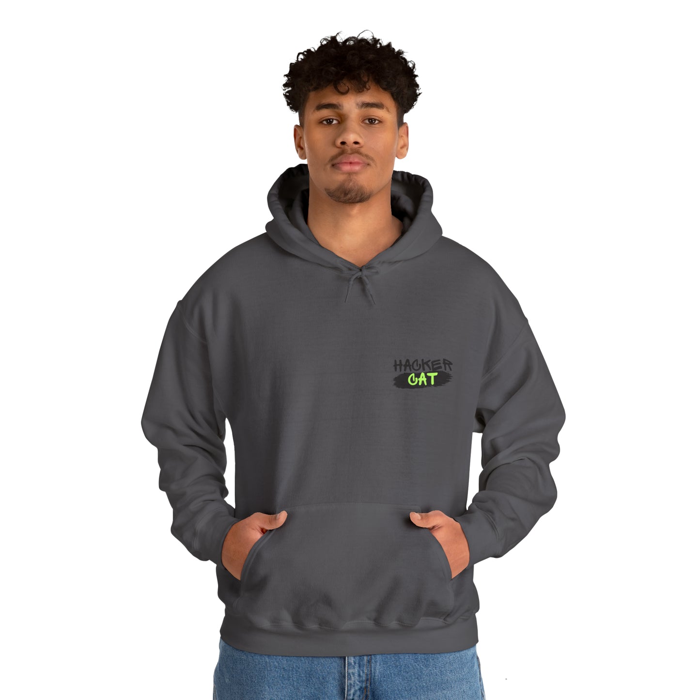 Unisex Hacker Cat Heavy Blend™ Hooded Sweatshirt (Multiple Colours)