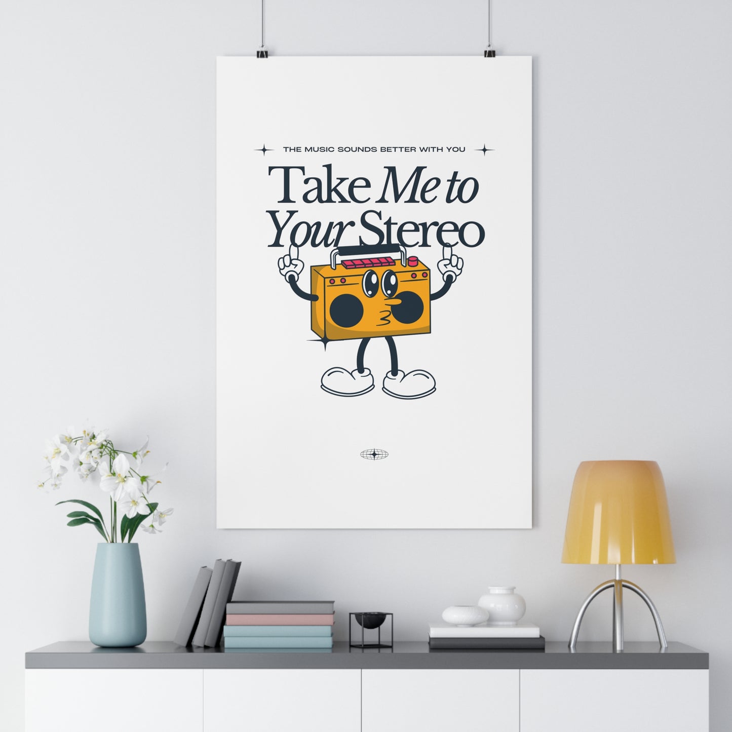 Take Me To Your Stereo Premium Paper Poster