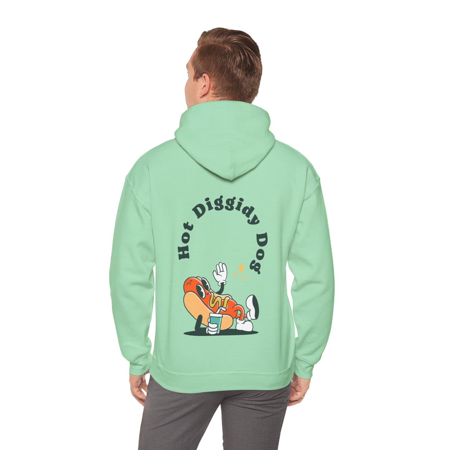 Unisex Retro Hot Diggidy Dog Heavy Blend™ Hooded Sweatshirt (Multiple Colours)
