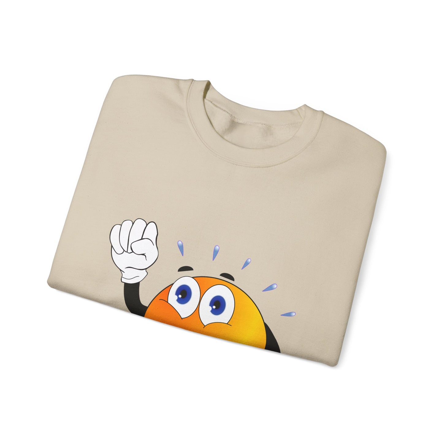 Unisex Running Retro Face Heavy Blend⢠Crewneck Sweatshirt (Multiple Colours)