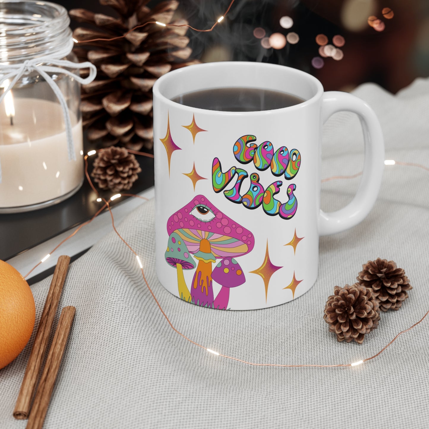 Good Vibes Mushroom Mug