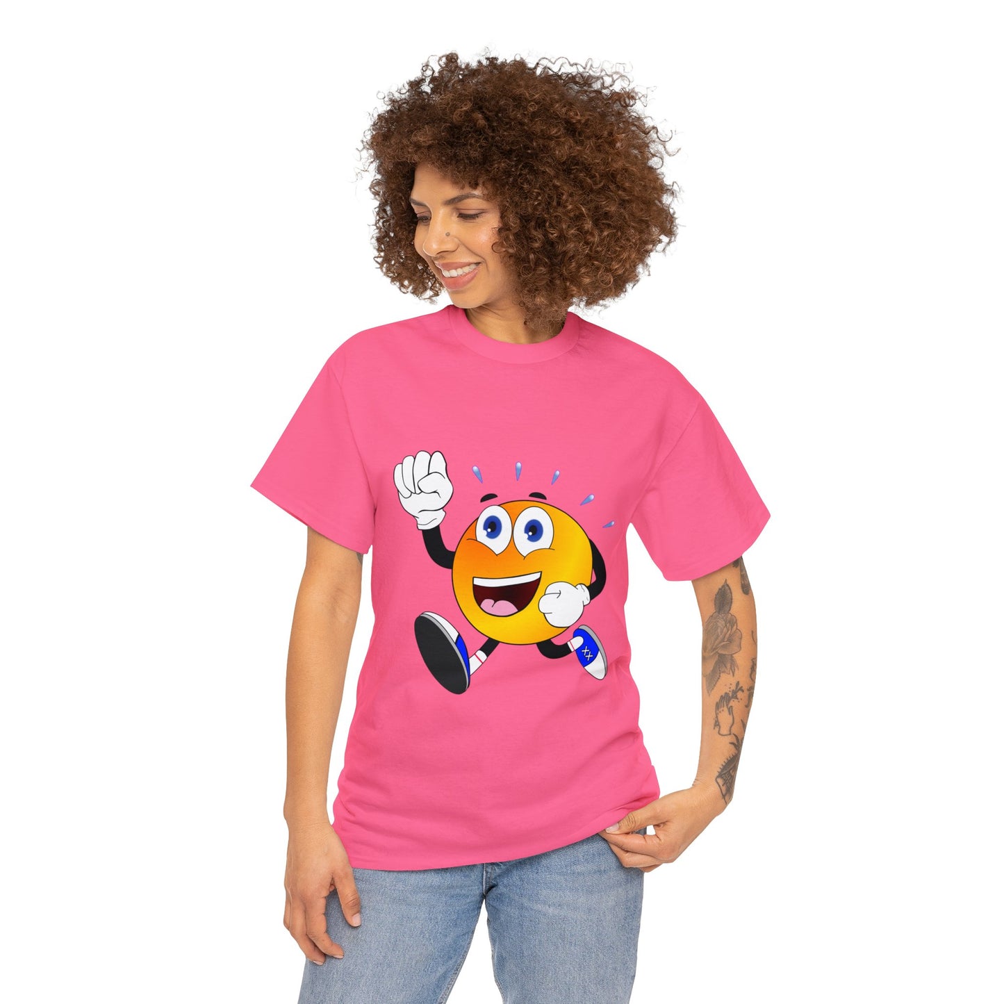 Unisex Retro Running Head Heavy Cotton Tee (Multiple Colours)