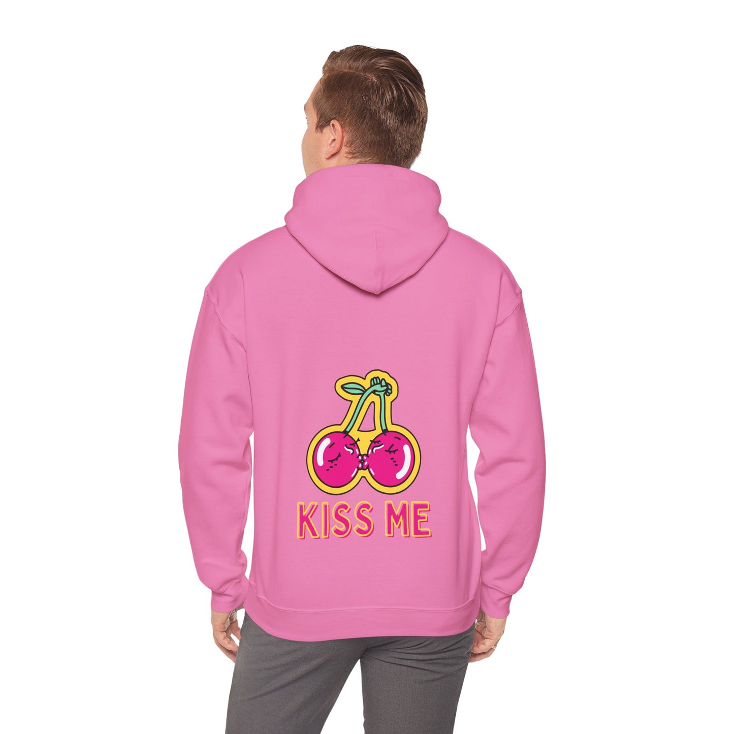 Unisex Kissing Cherries Kiss Me Heavy Blend⢠Hooded Sweatshirt (Multiple Colours)