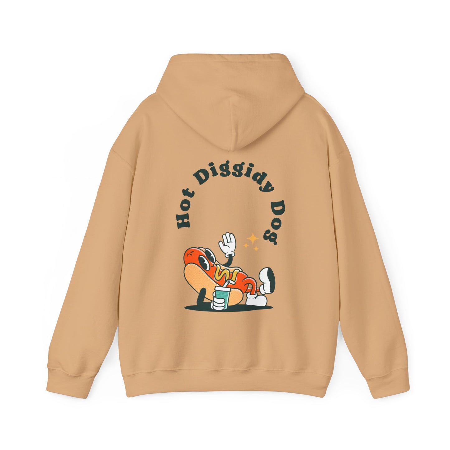 Unisex Retro Hot Diggidy Dog Heavy Blend™ Hooded Sweatshirt (Multiple Colours)