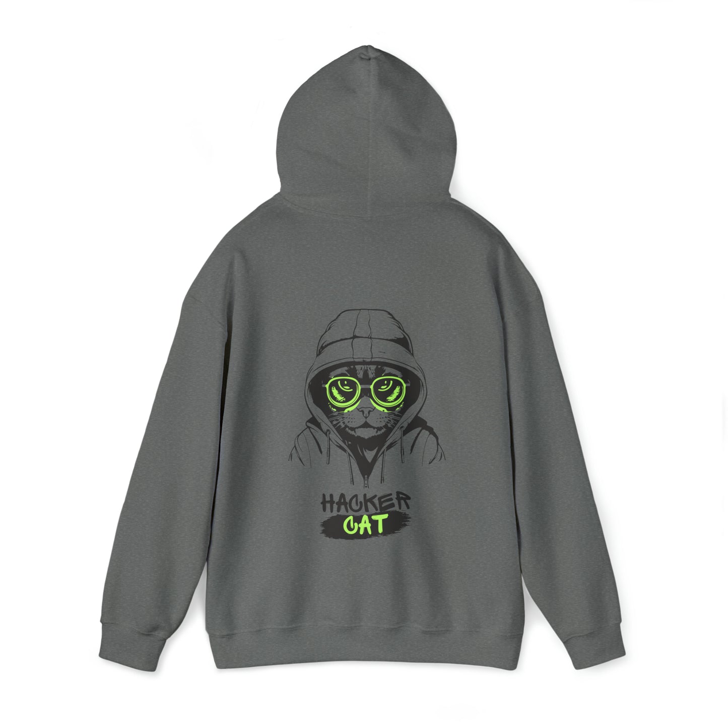 Unisex Hacker Cat Heavy Blend™ Hooded Sweatshirt (Multiple Colours)