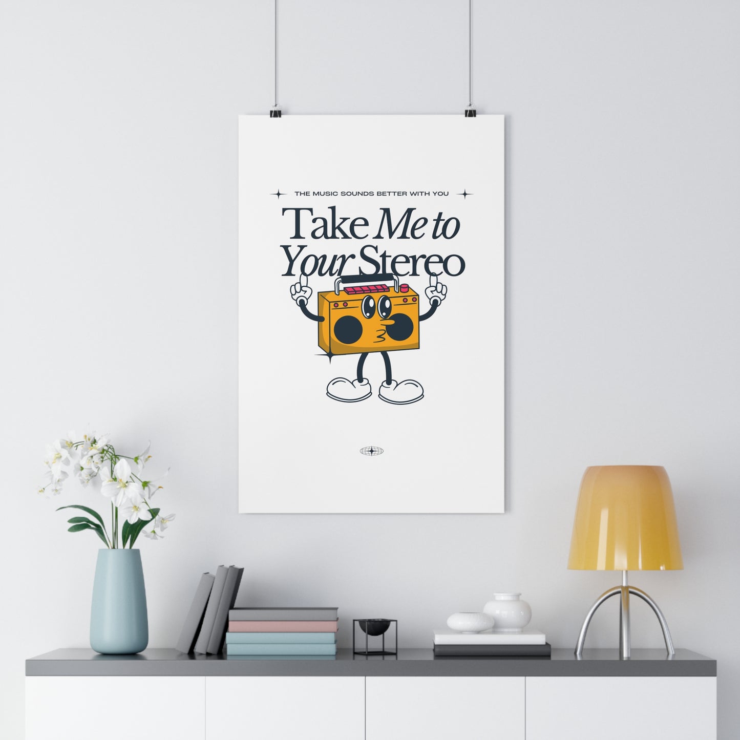 Take Me To Your Stereo Premium Paper Poster