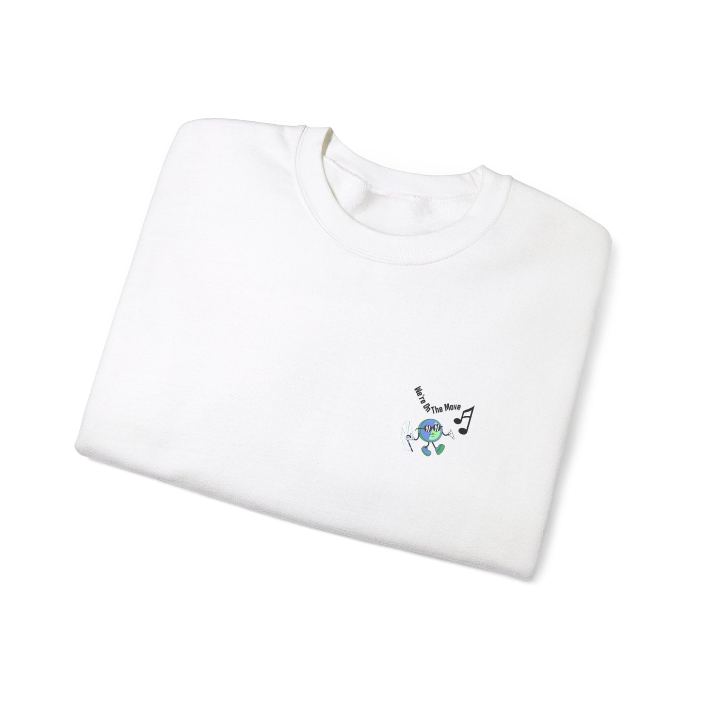 We're On The Move White Unisex Heavy Blend™ Crewneck Sweatshirt