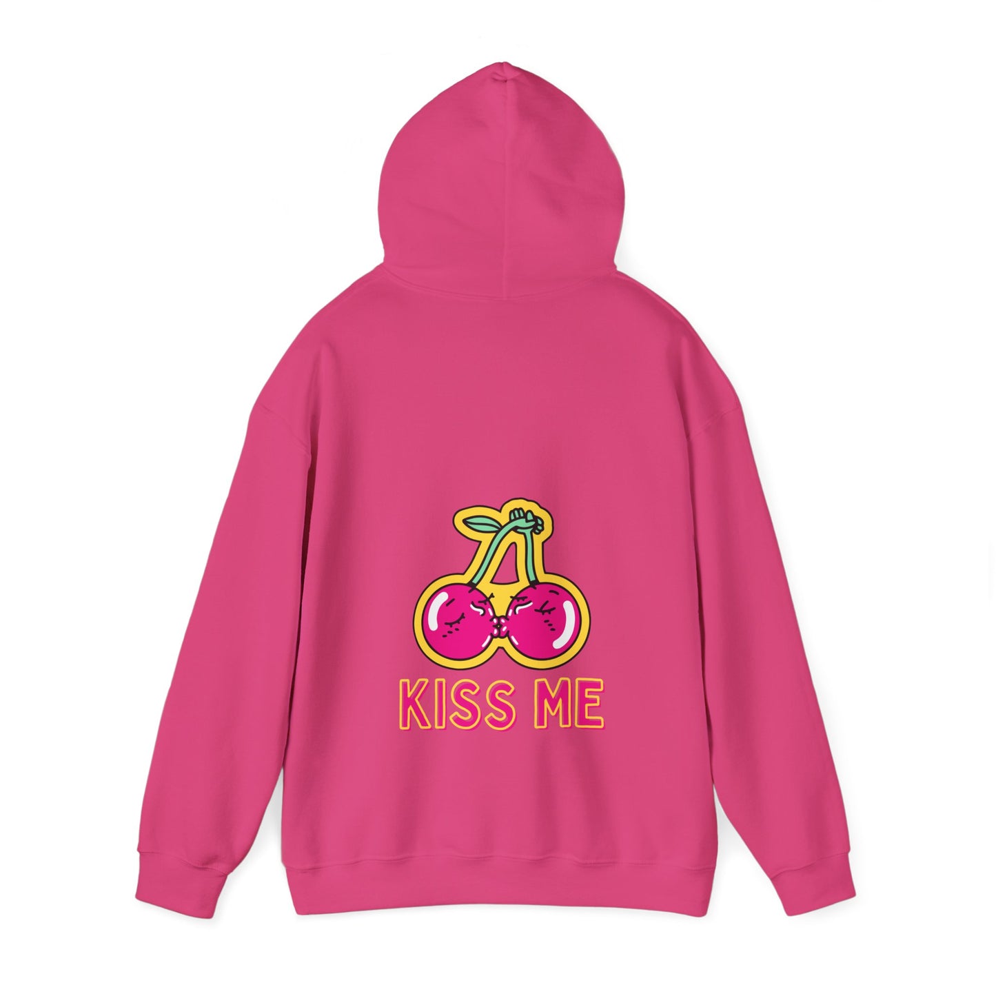 Unisex Kissing Cherries Kiss Me Heavy Blend⢠Hooded Sweatshirt (Multiple Colours)