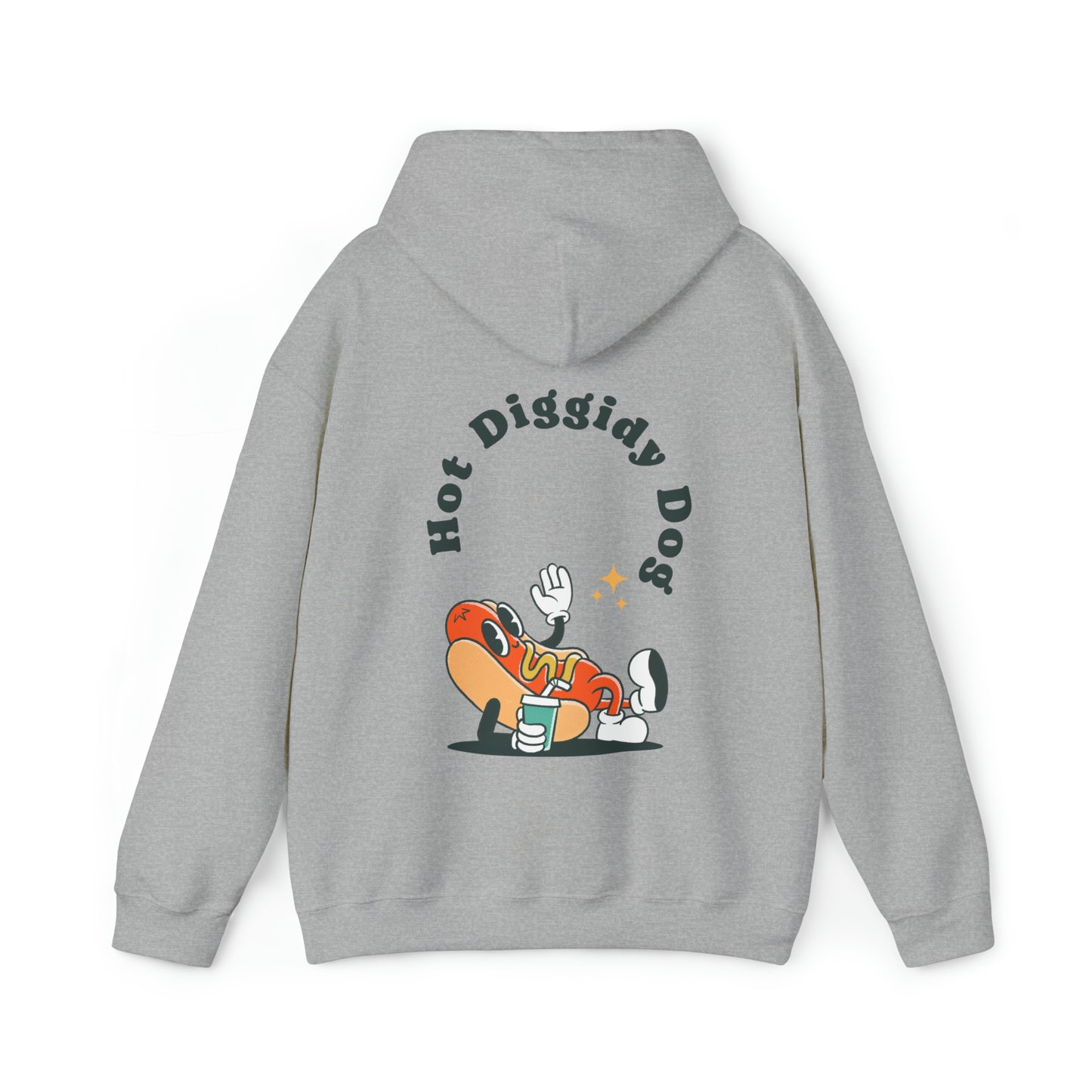 Unisex Retro Hot Diggidy Dog Heavy Blend™ Hooded Sweatshirt (Multiple Colours)
