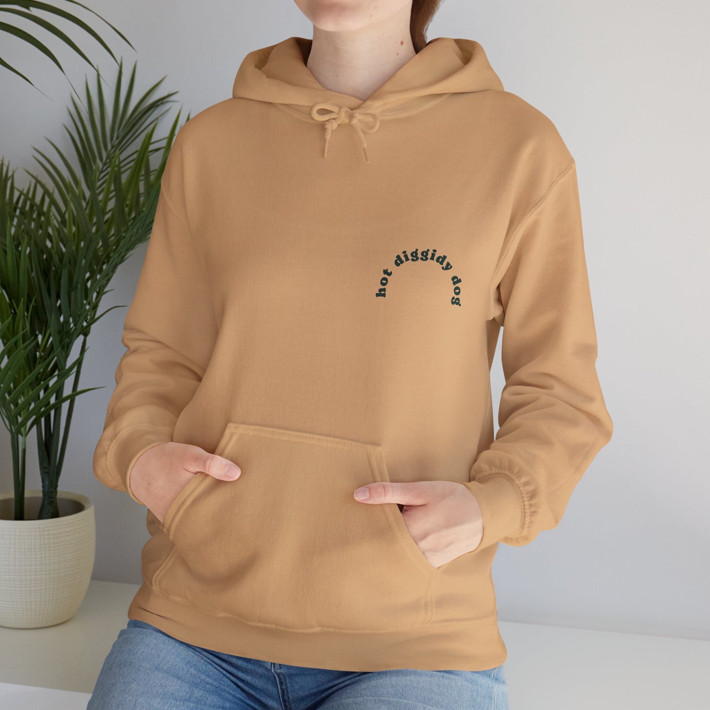 Unisex Retro Hot Diggidy Dog Heavy Blend™ Hooded Sweatshirt (Multiple Colours)