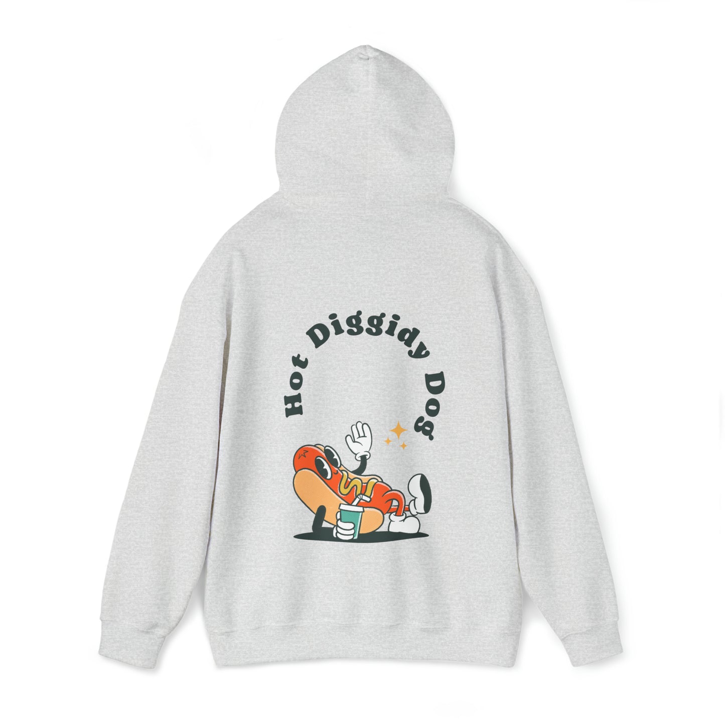 Unisex Retro Hot Diggidy Dog Heavy Blend™ Hooded Sweatshirt (Multiple Colours)