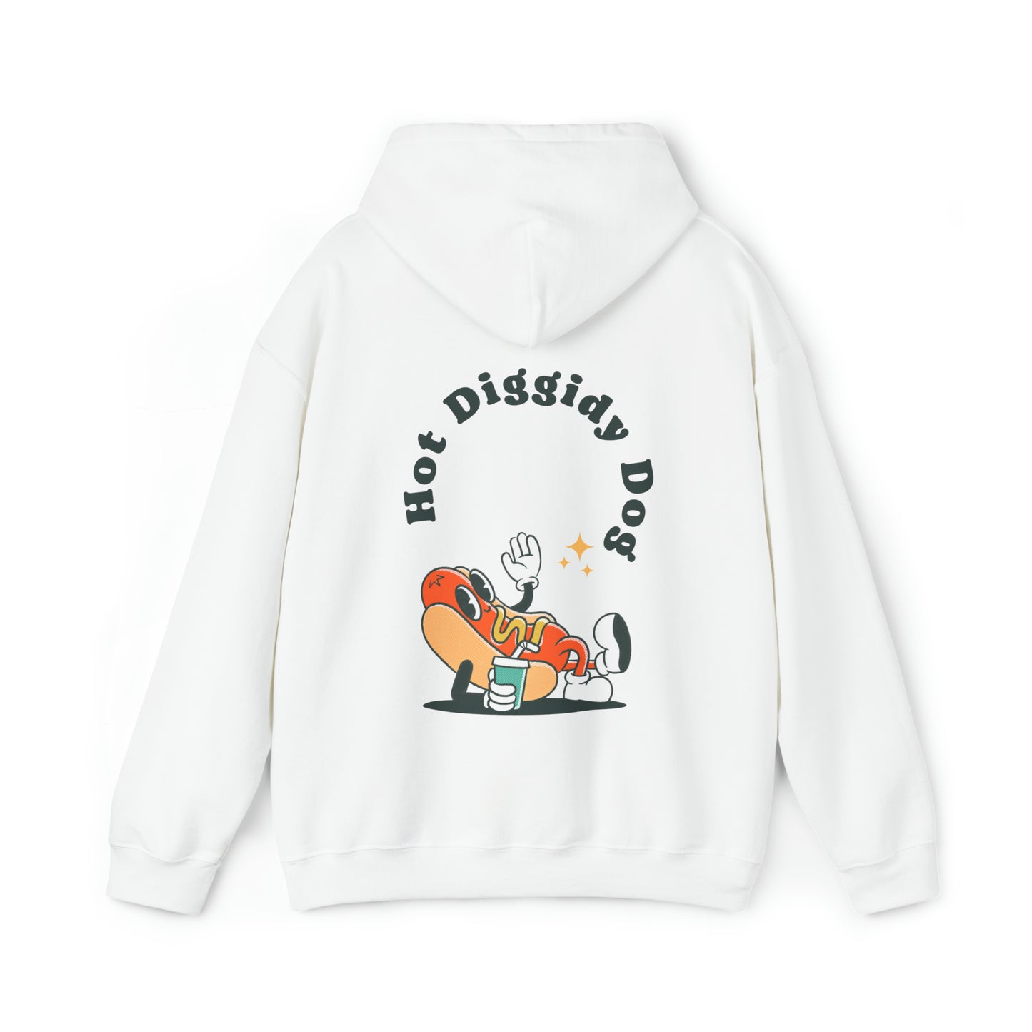 Unisex Retro Hot Diggidy Dog Heavy Blend™ Hooded Sweatshirt (Multiple Colours)