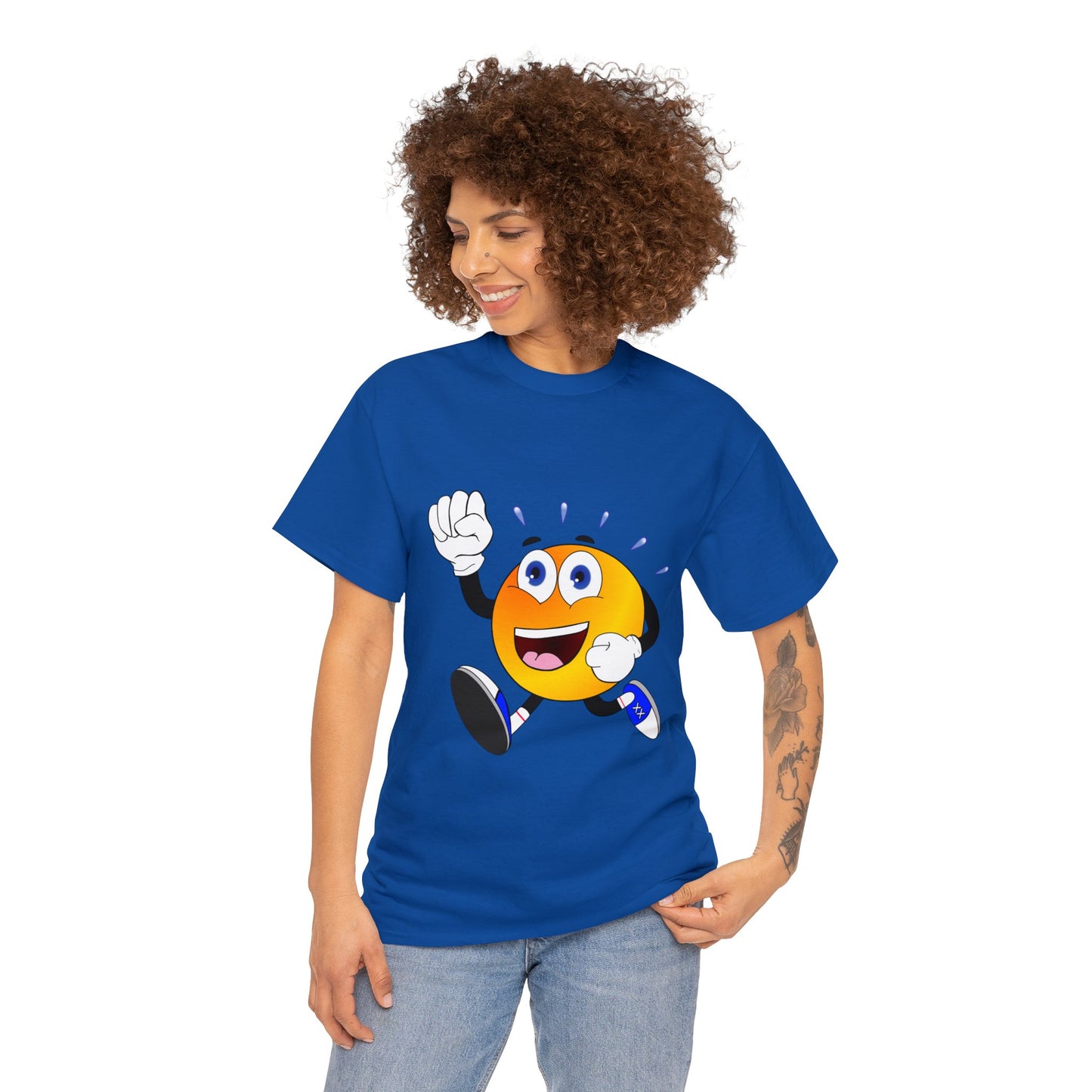 Unisex Retro Running Head Heavy Cotton Tee (Multiple Colours)