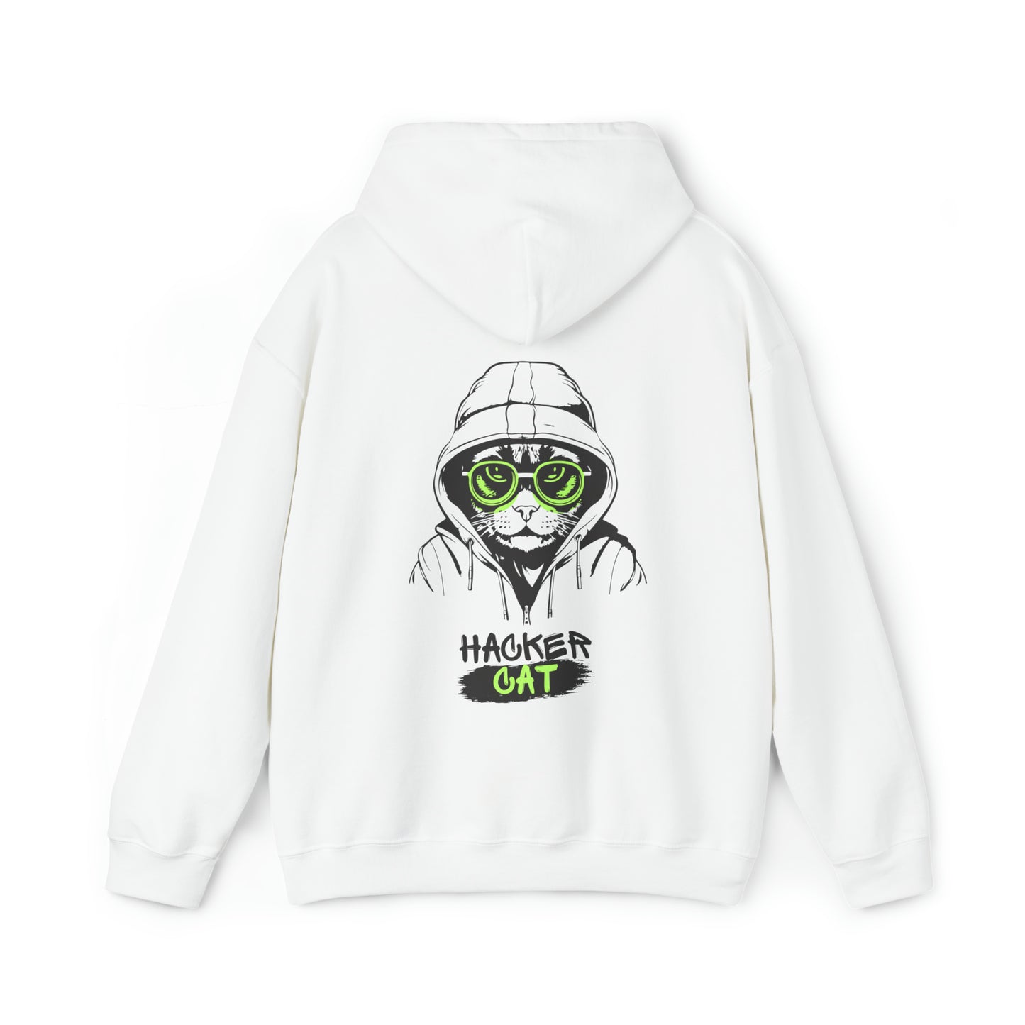Unisex Hacker Cat Heavy Blend™ Hooded Sweatshirt (Multiple Colours)