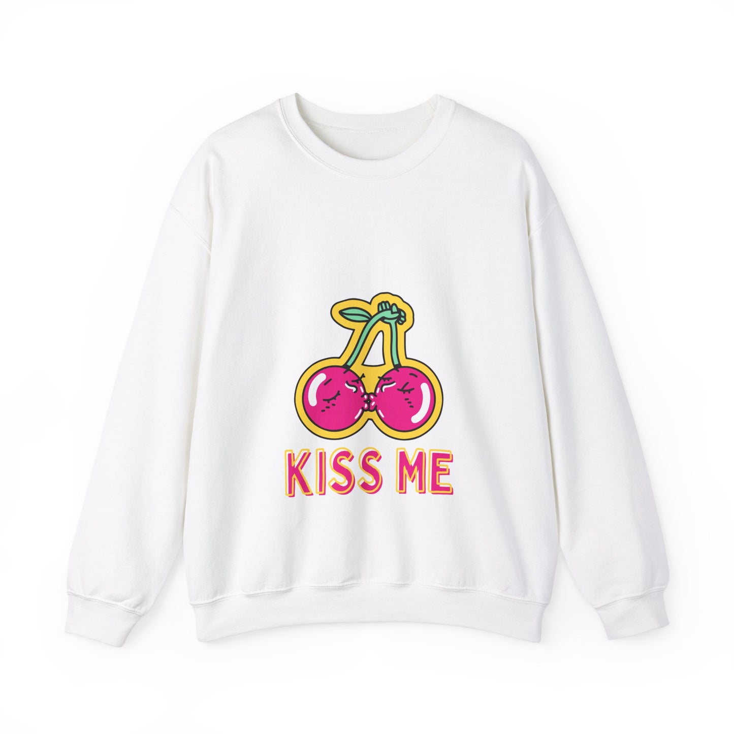 Cosy Kiss Me Kissing Cherries Unisex Heavy Blend⢠Crewneck Sweatshirt (Multiple Colours)