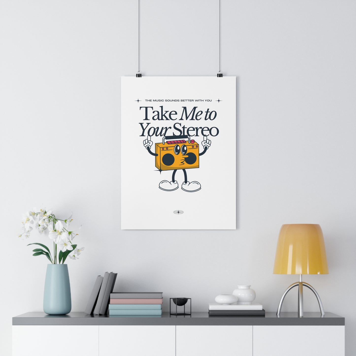 Take Me To Your Stereo Premium Paper Poster