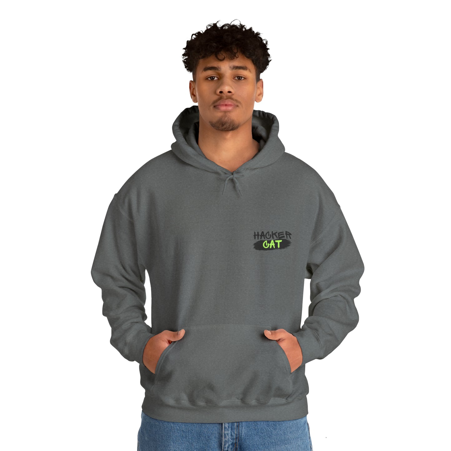 Unisex Hacker Cat Heavy Blend™ Hooded Sweatshirt (Multiple Colours)
