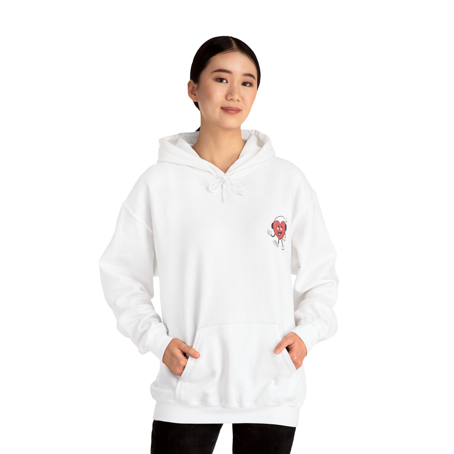 I Adore You White Unisex Heavy Blend™ Hooded Sweatshirt
